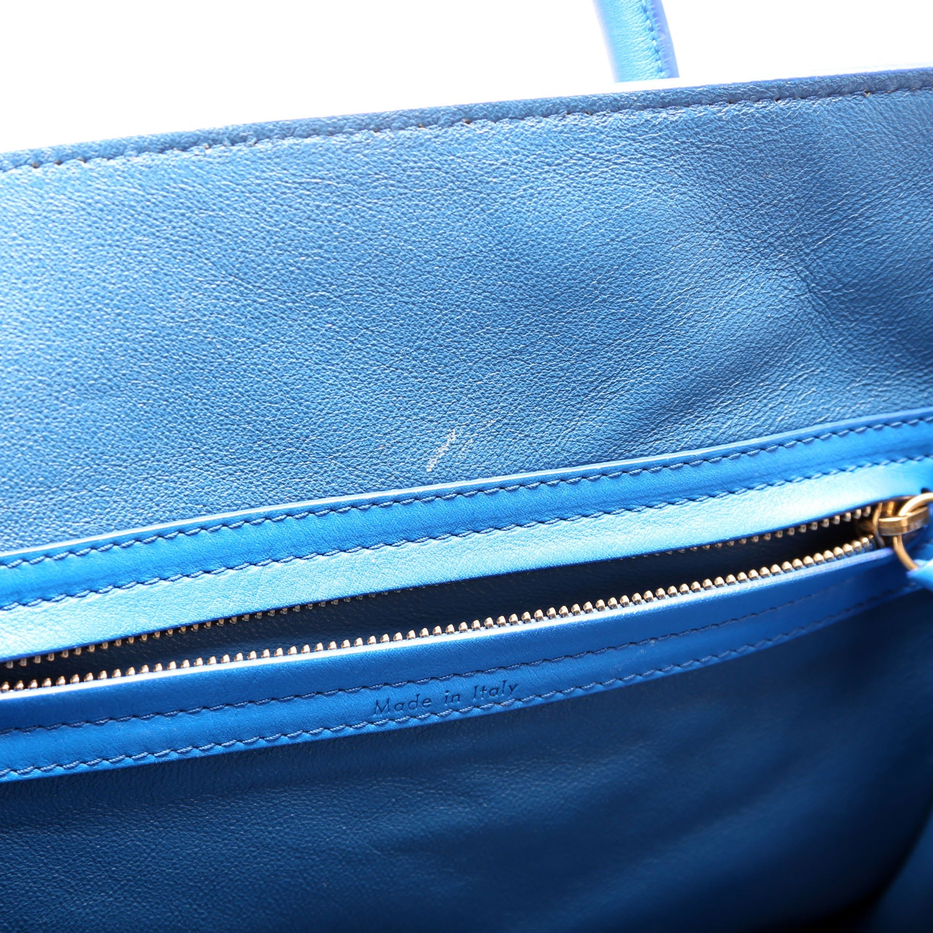Suede Luggage Bag Blue