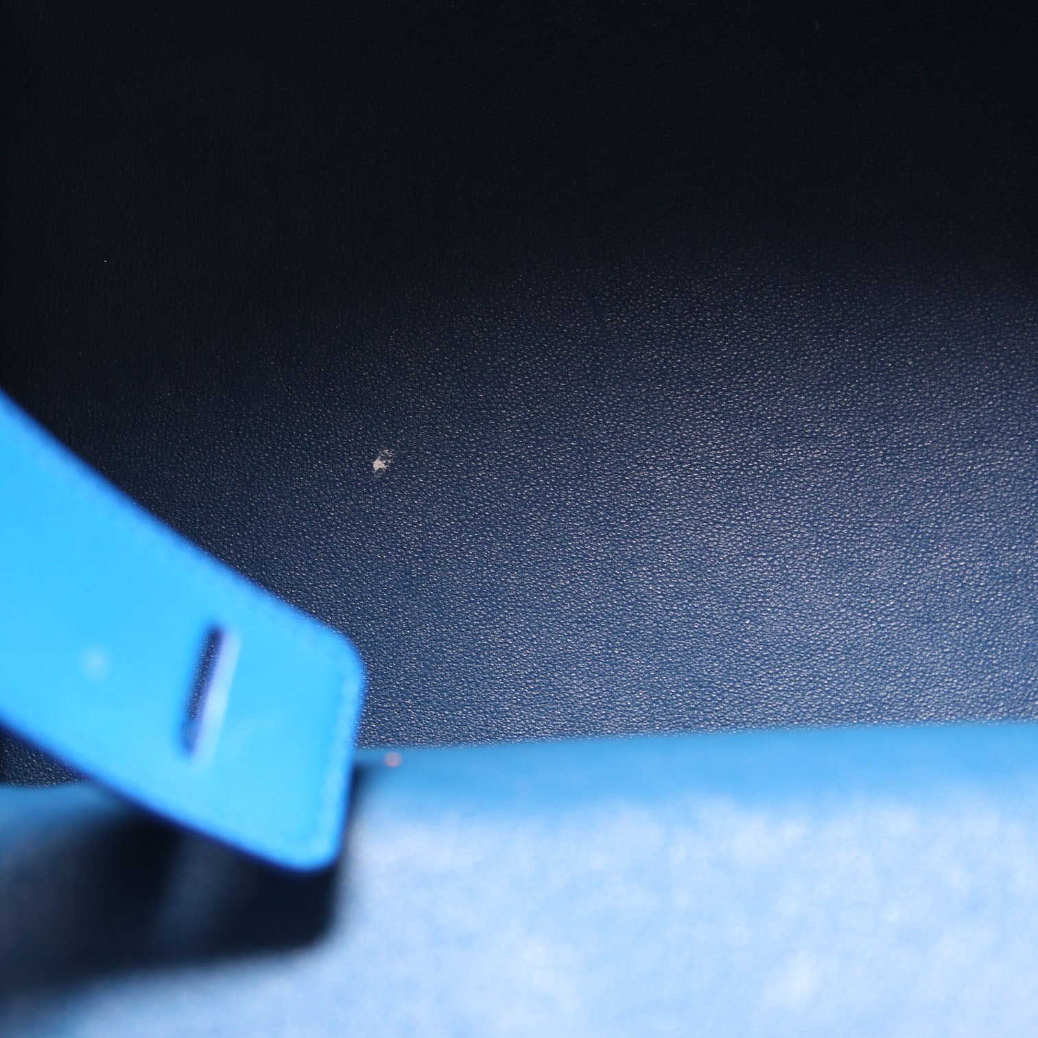 Suede Luggage Bag Blue