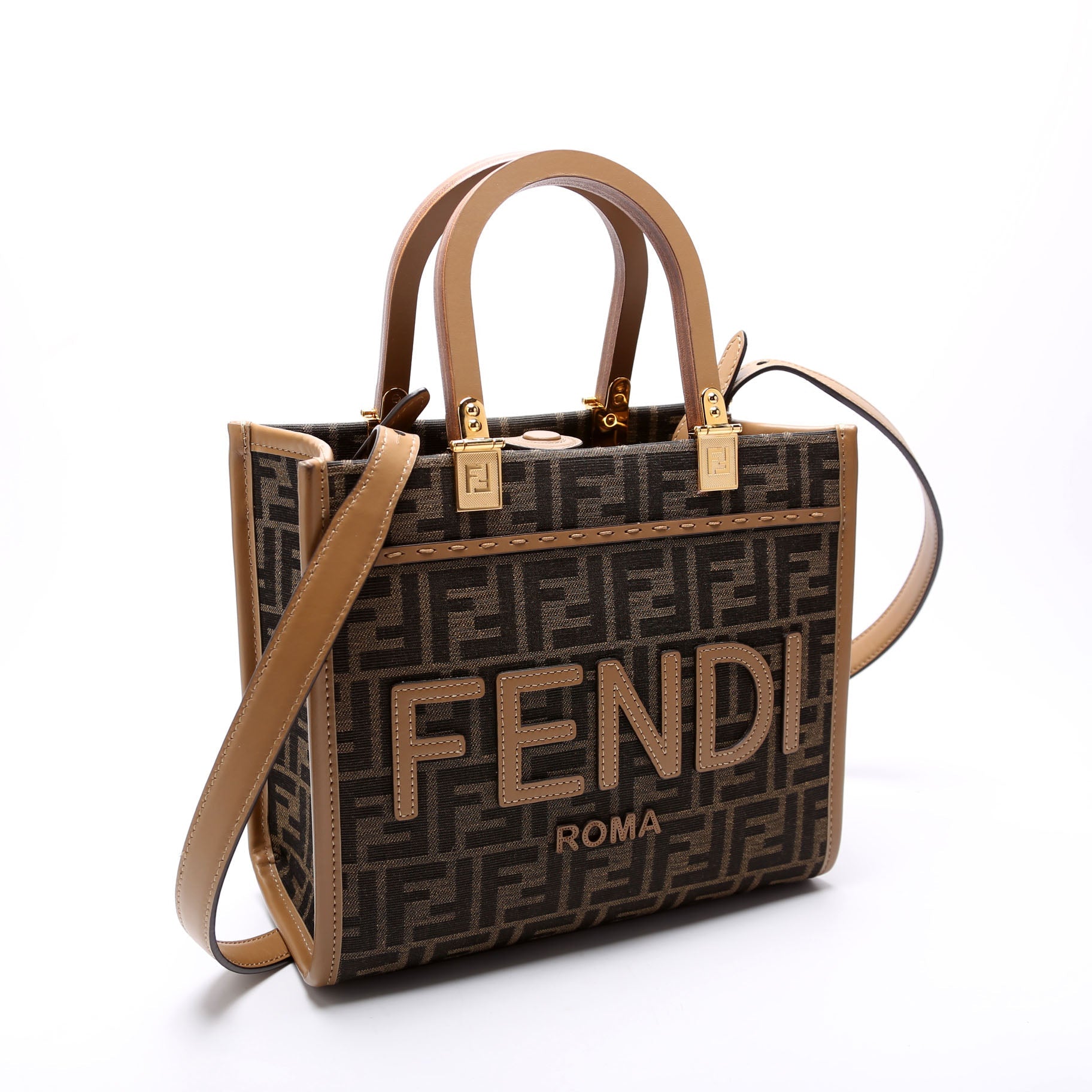 8BH394 Sunshine Shopper Small FF Canvas Brown
