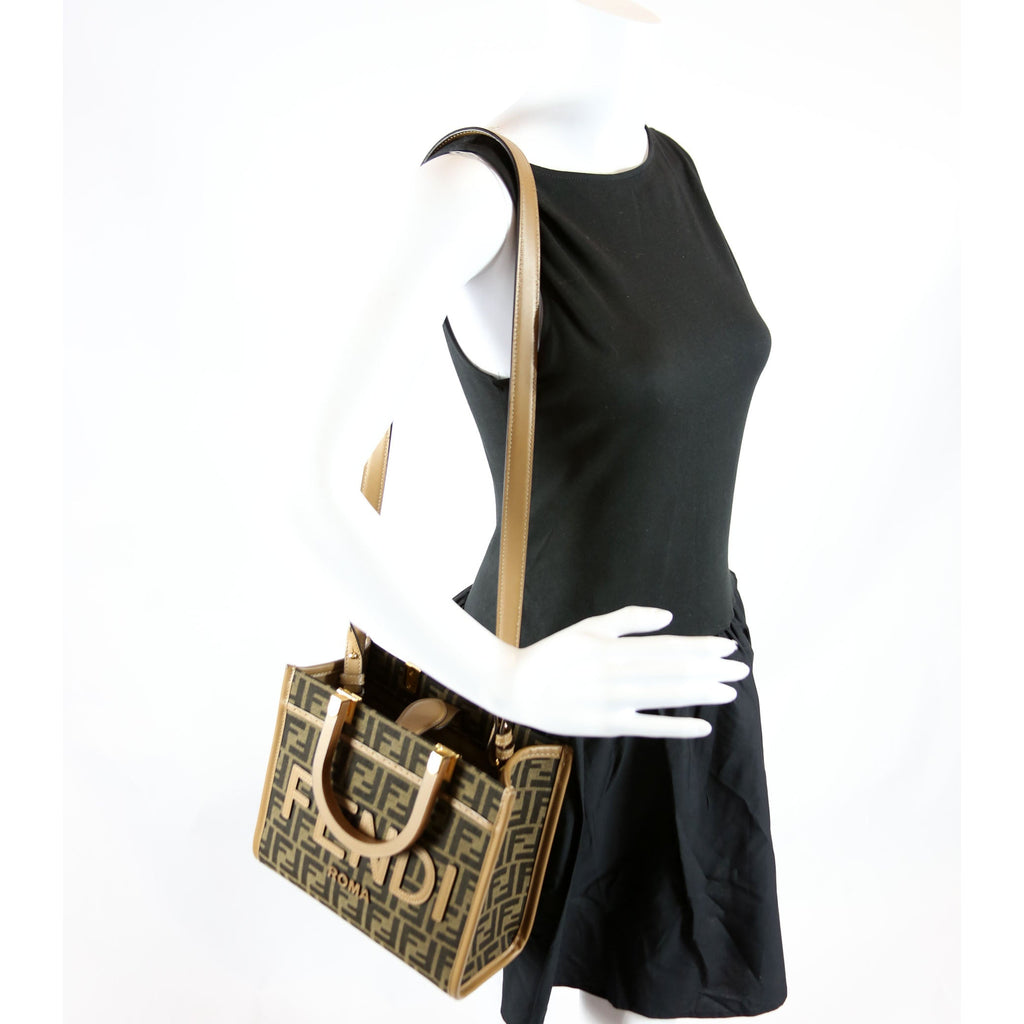 8BH394 Sunshine Shopper Small FF Canvas Brown