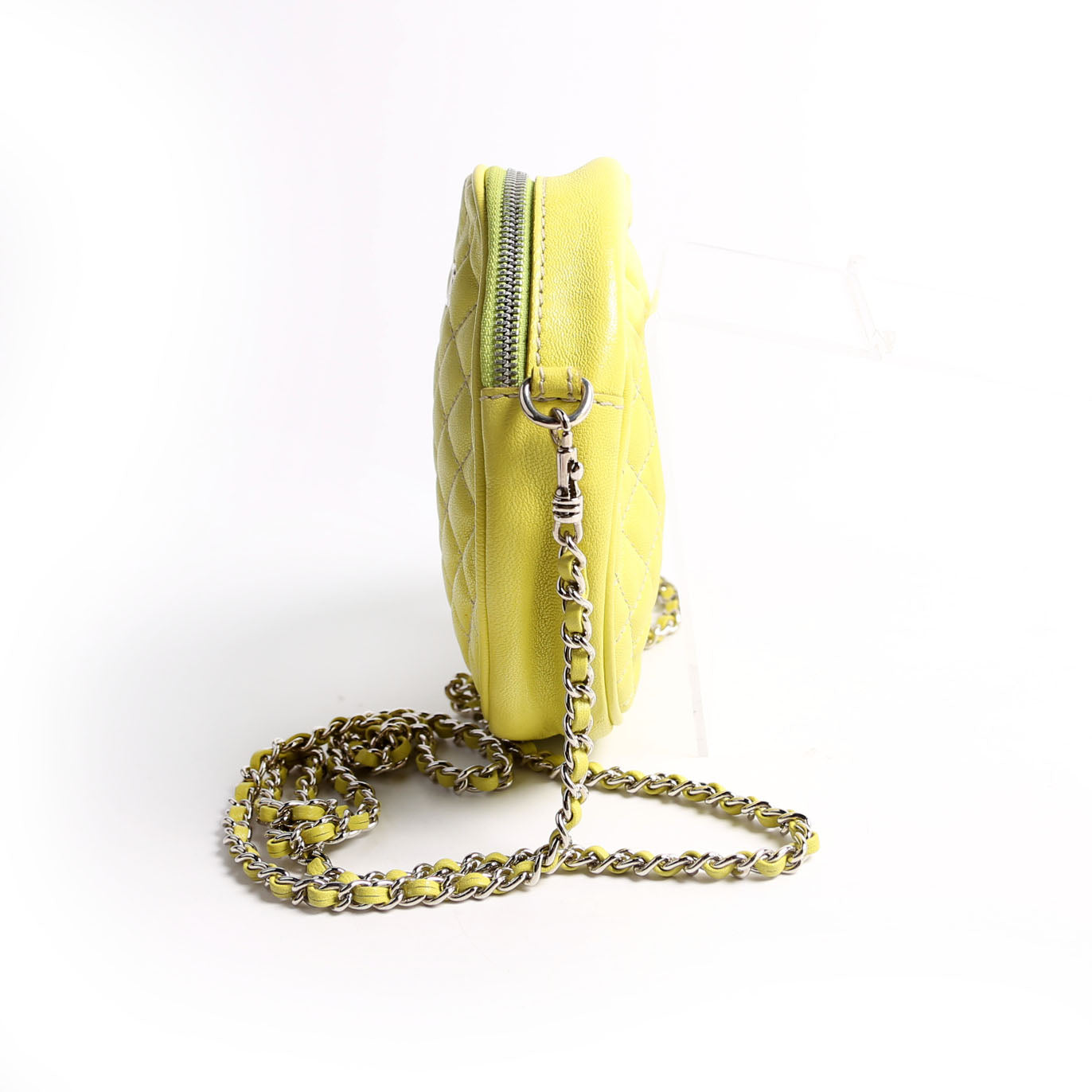 D&G Round Quilted Crossbody Lime Green