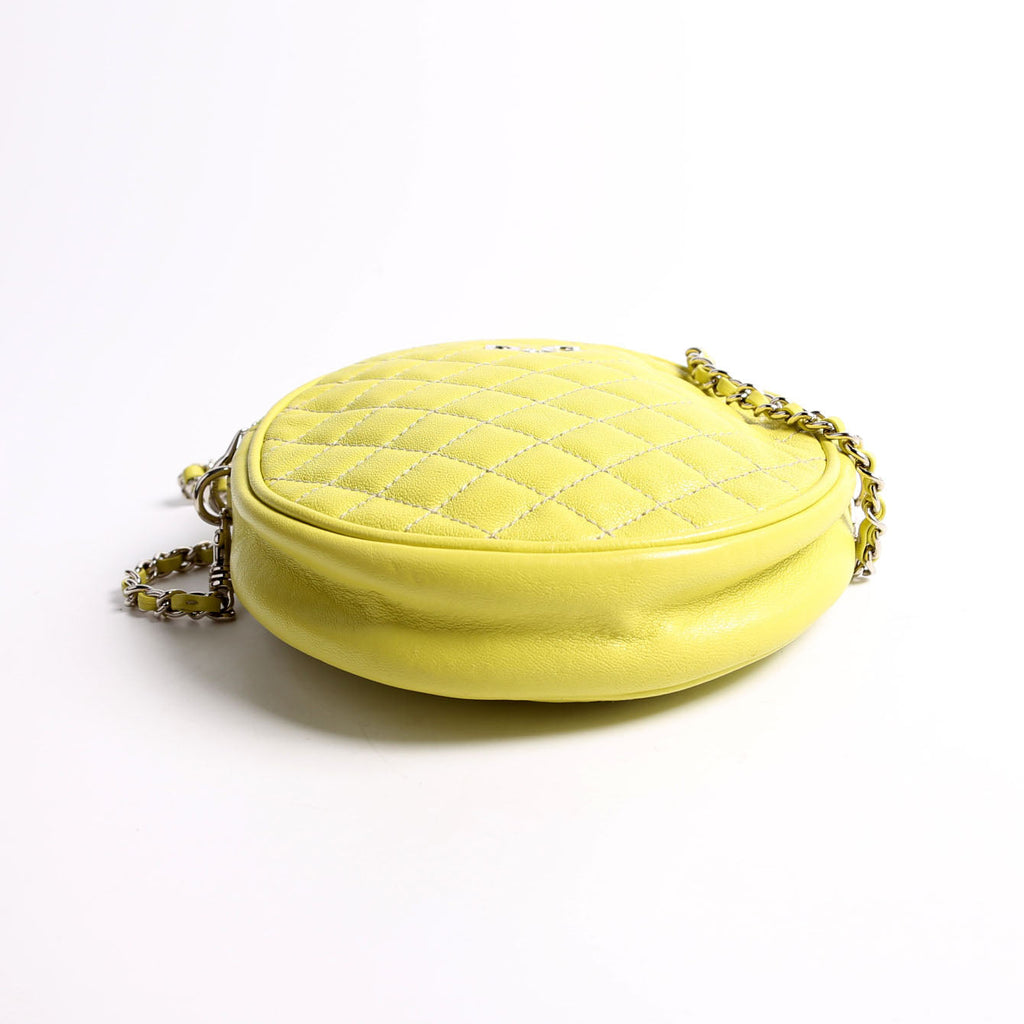 D&G Round Quilted Crossbody Lime Green