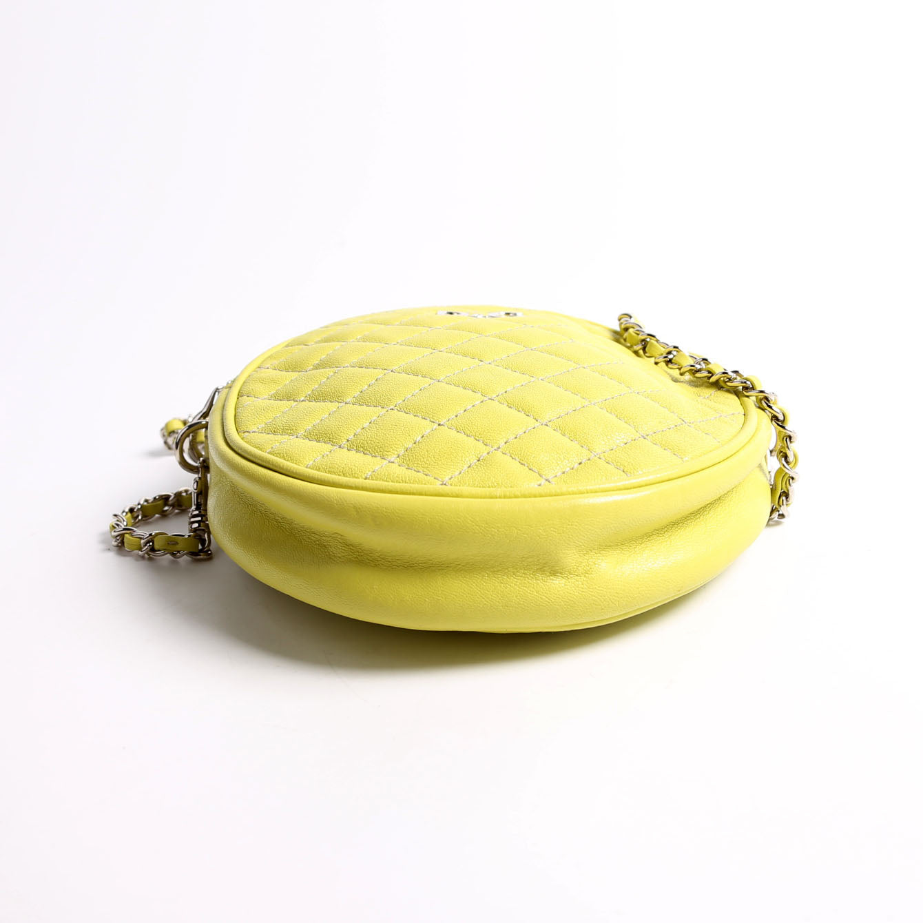 D&G Round Quilted Crossbody Lime Green