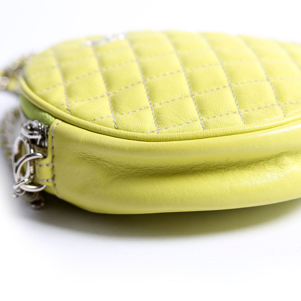 D&G Round Quilted Crossbody Lime Green