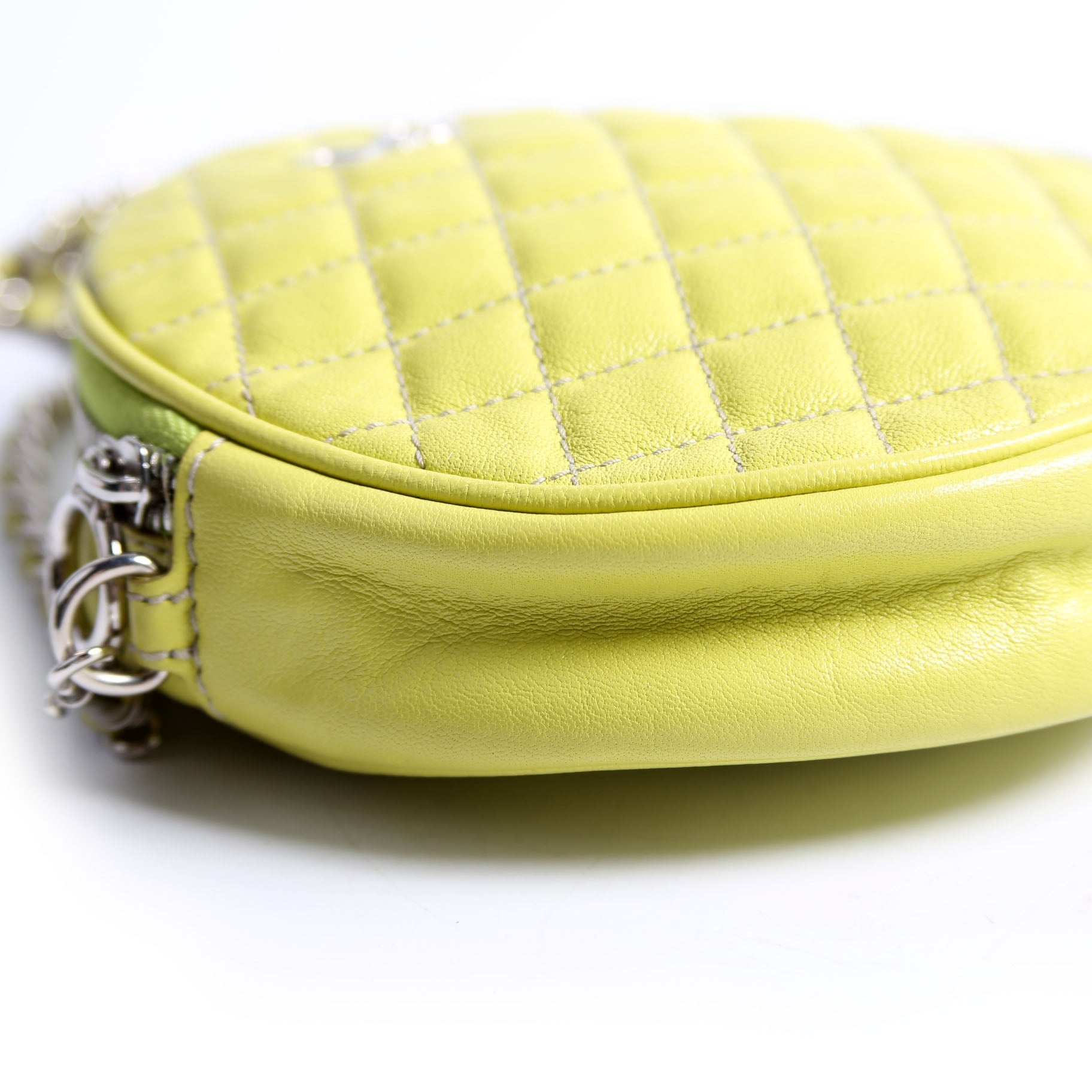 D&G Round Quilted Crossbody Lime Green