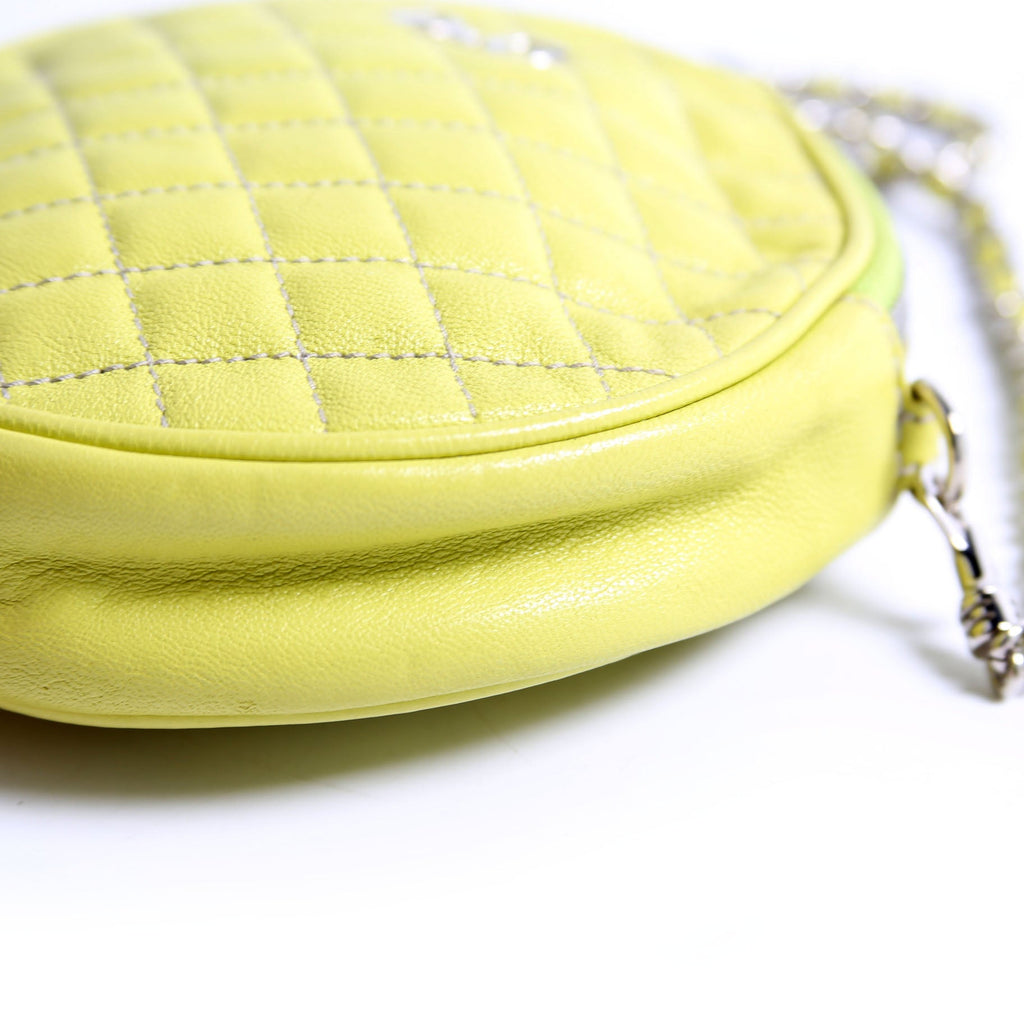 D&G Round Quilted Crossbody Lime Green
