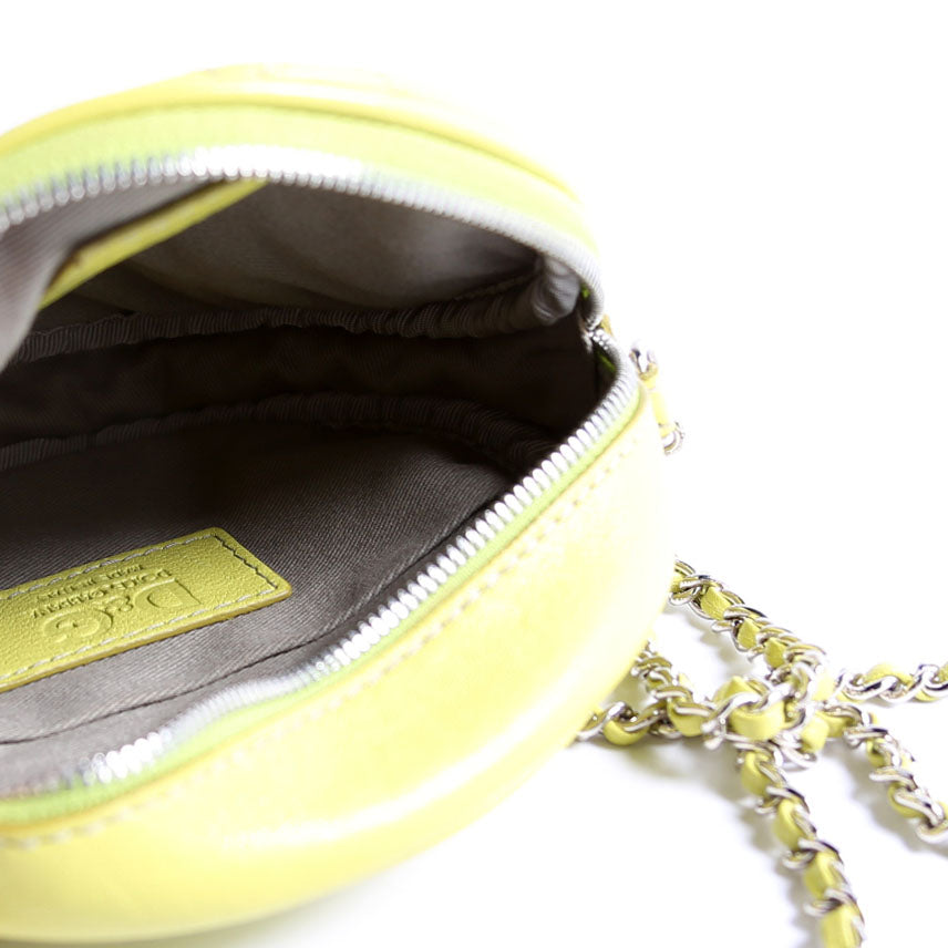D&G Round Quilted Crossbody Lime Green