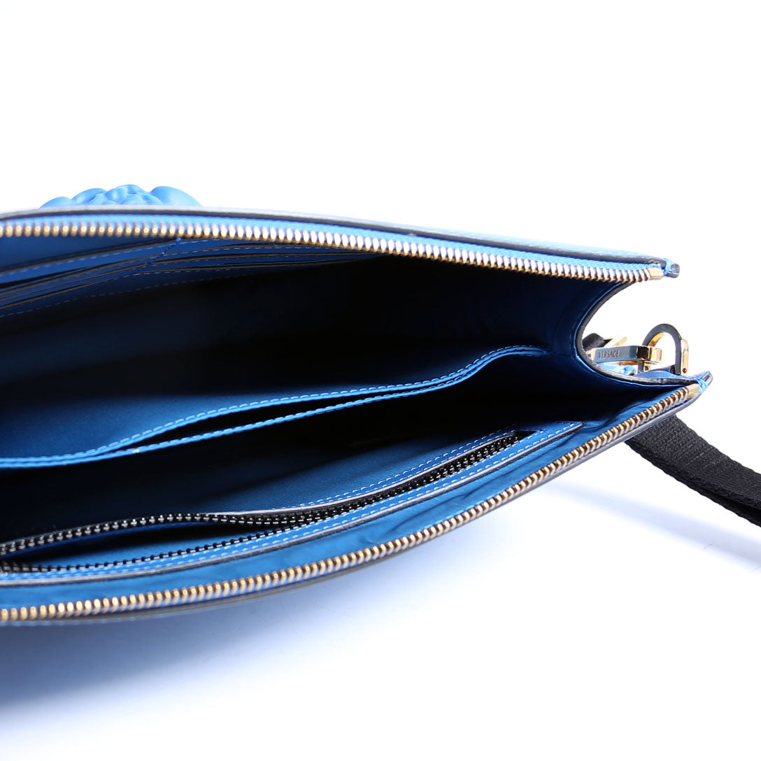 La Medusa Large Wristlet Pouch Blue