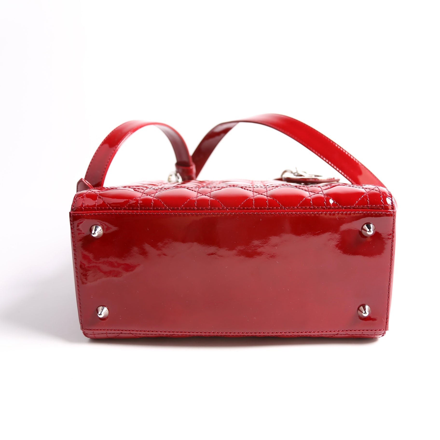 Lady Dior Medium Patent Red