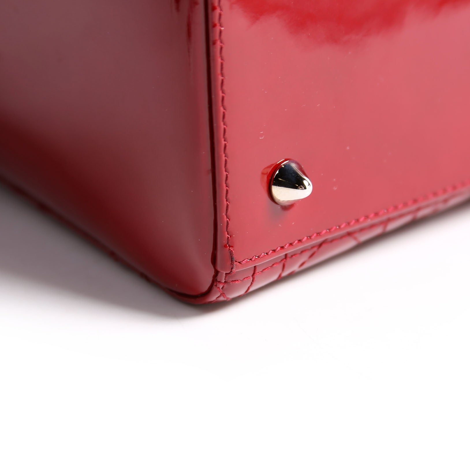 Lady Dior Medium Patent Red