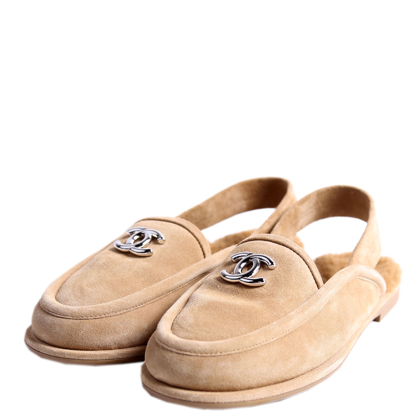 CC Slingback Loafers Size 37 Tan