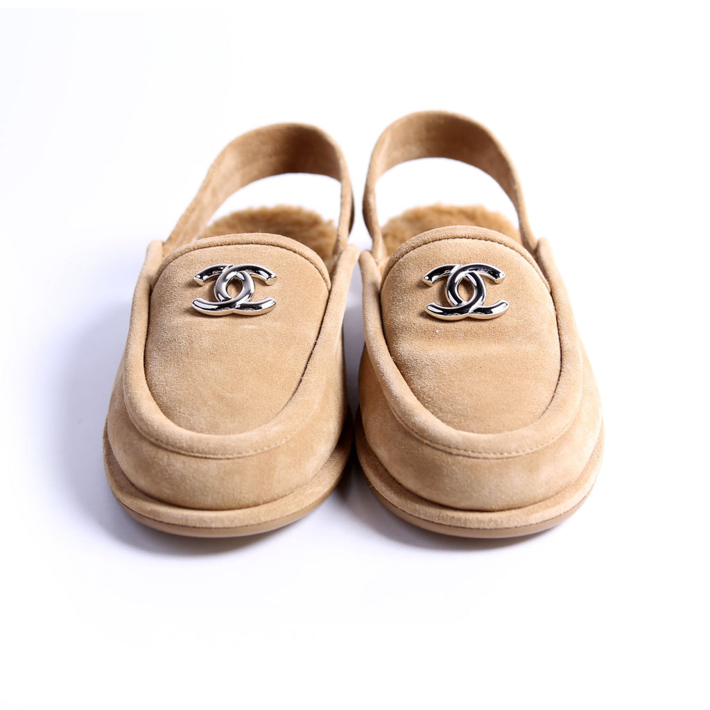 CC Slingback Loafers Size 37 Tan