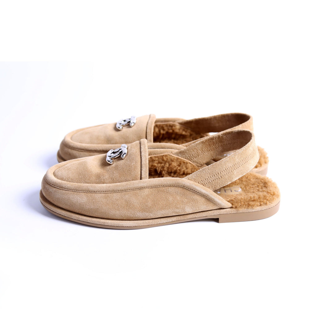 CC Slingback Loafers Size 37 Tan