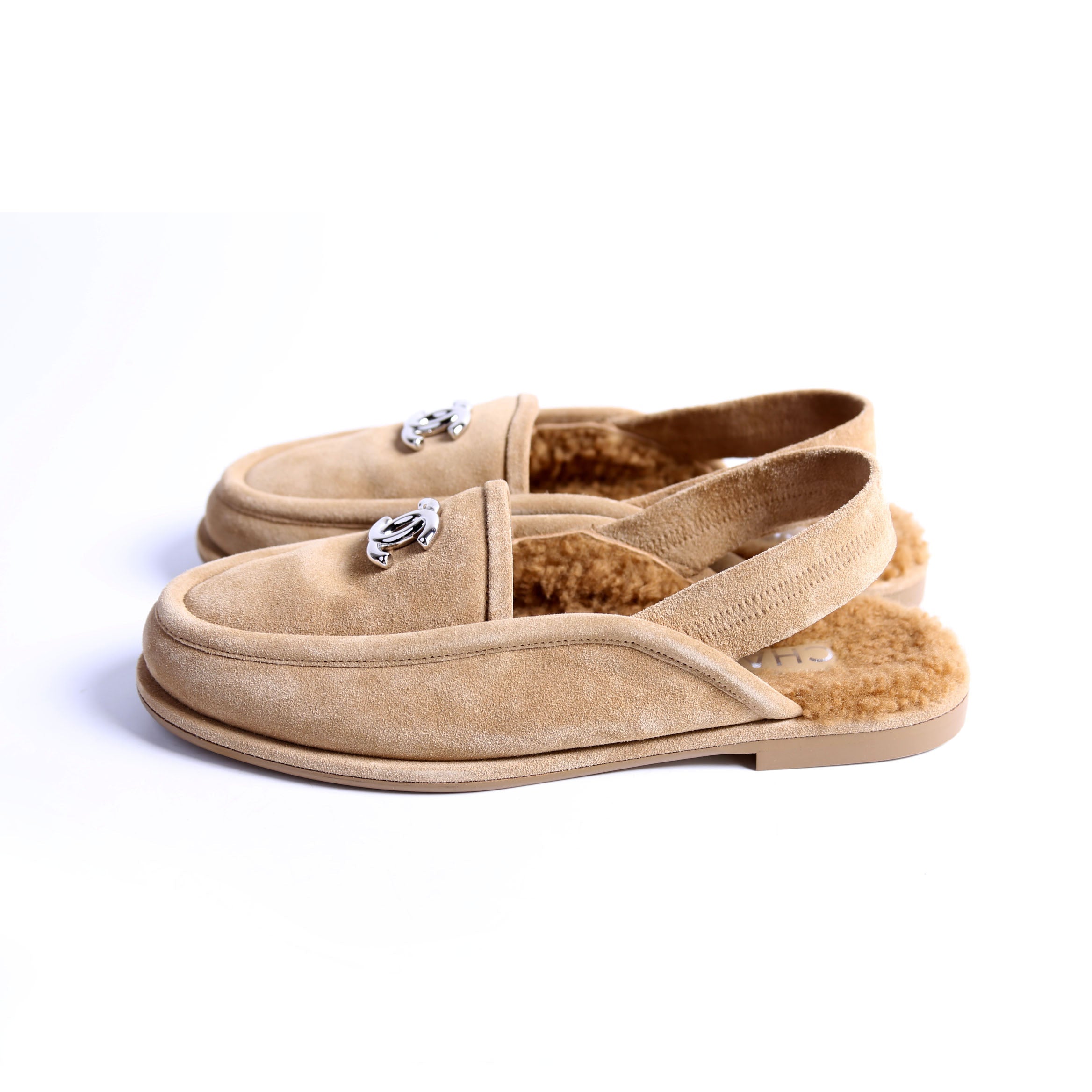 CC Slingback Loafers Size 37 Tan