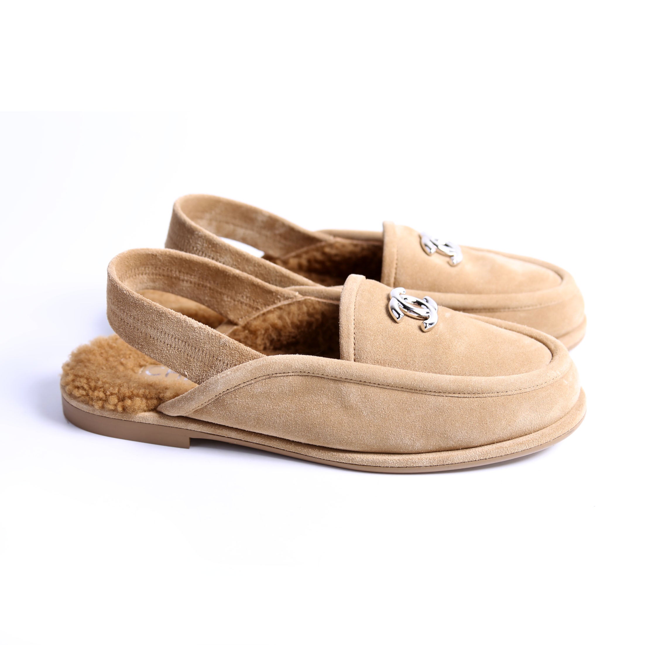 CC Slingback Loafers Size 37 Tan