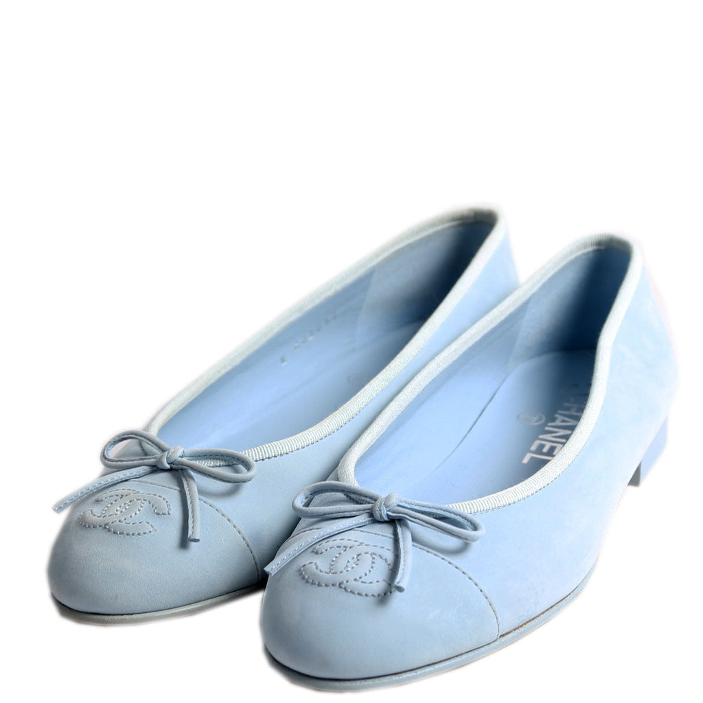 CC Cap Toe Ballet Flats Size 36.5 Blue