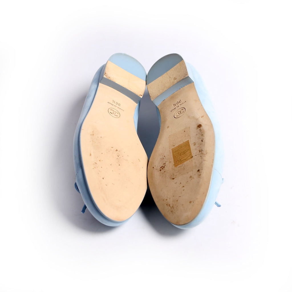 CC Cap Toe Ballet Flats Size 36.5 Blue