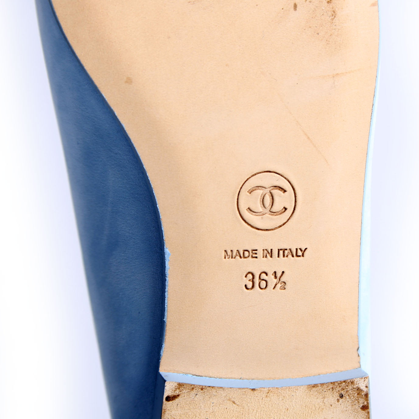 CC Cap Toe Ballet Flats Size 36.5 Blue