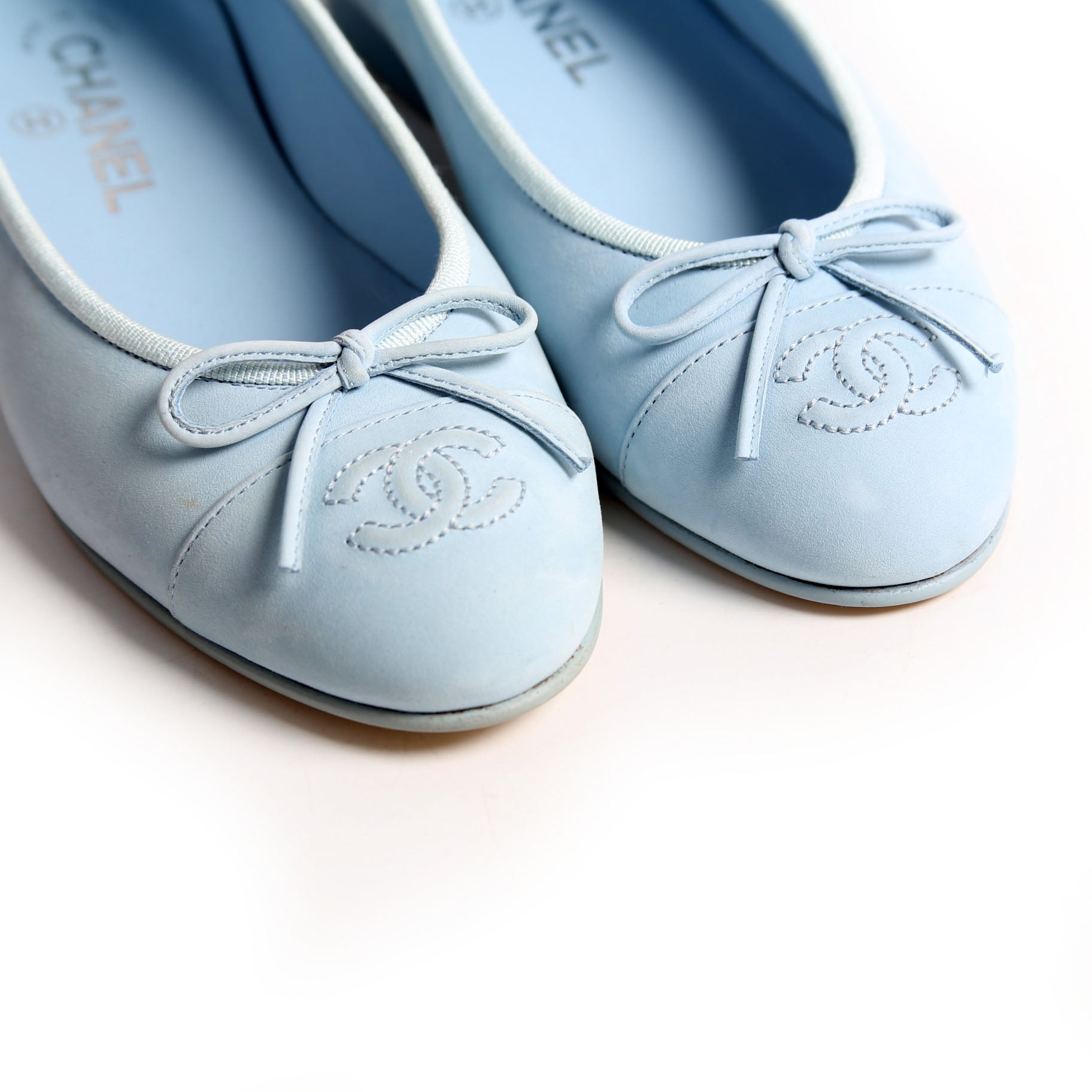 CC Cap Toe Ballet Flats Size 36.5 Blue