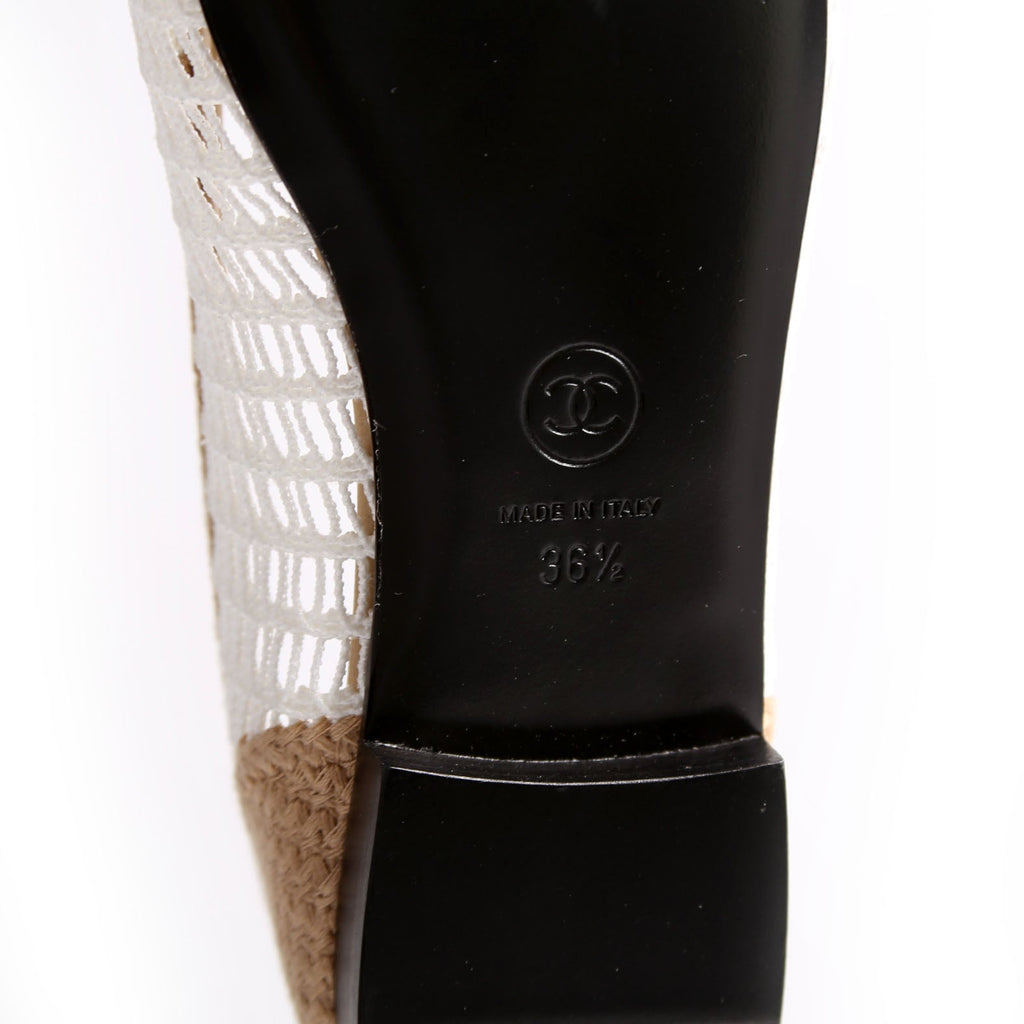 CC Cap Toe Ballet Flats Size 36.5 White/Beige