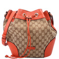 Gucci 388703 GG Canvas Drawstring Bucket Orange