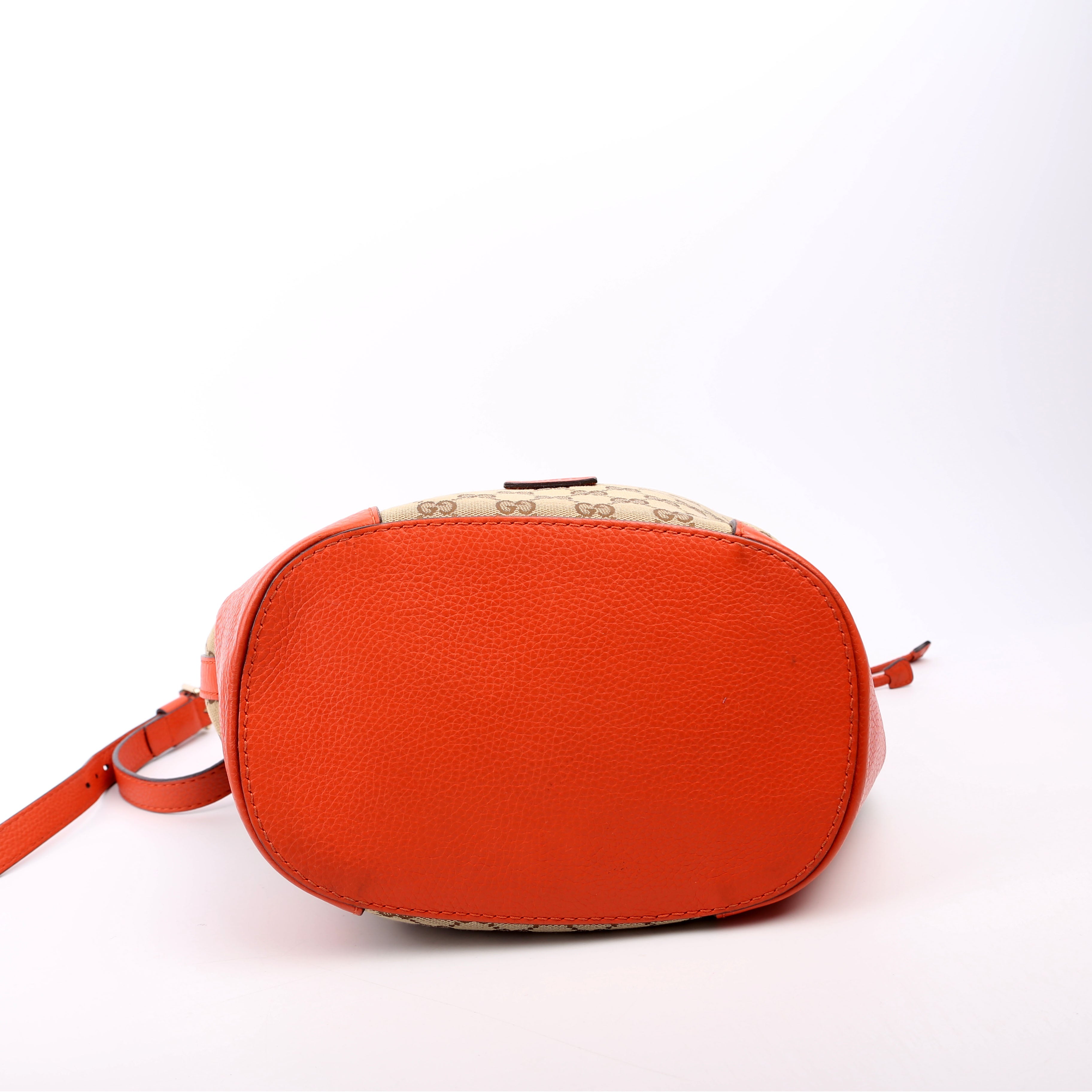 Gucci 388703 GG Canvas Drawstring Bucket Orange