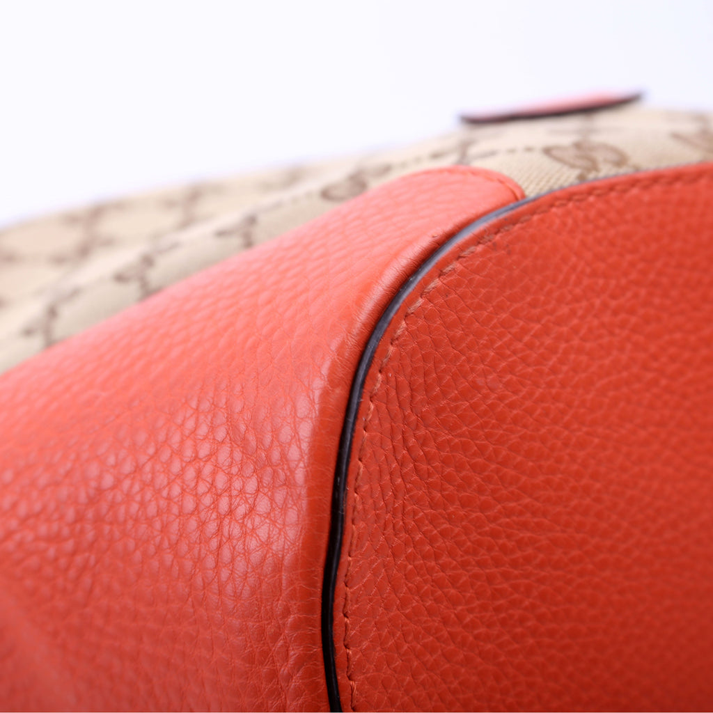 Gucci 388703 GG Canvas Drawstring Bucket Orange