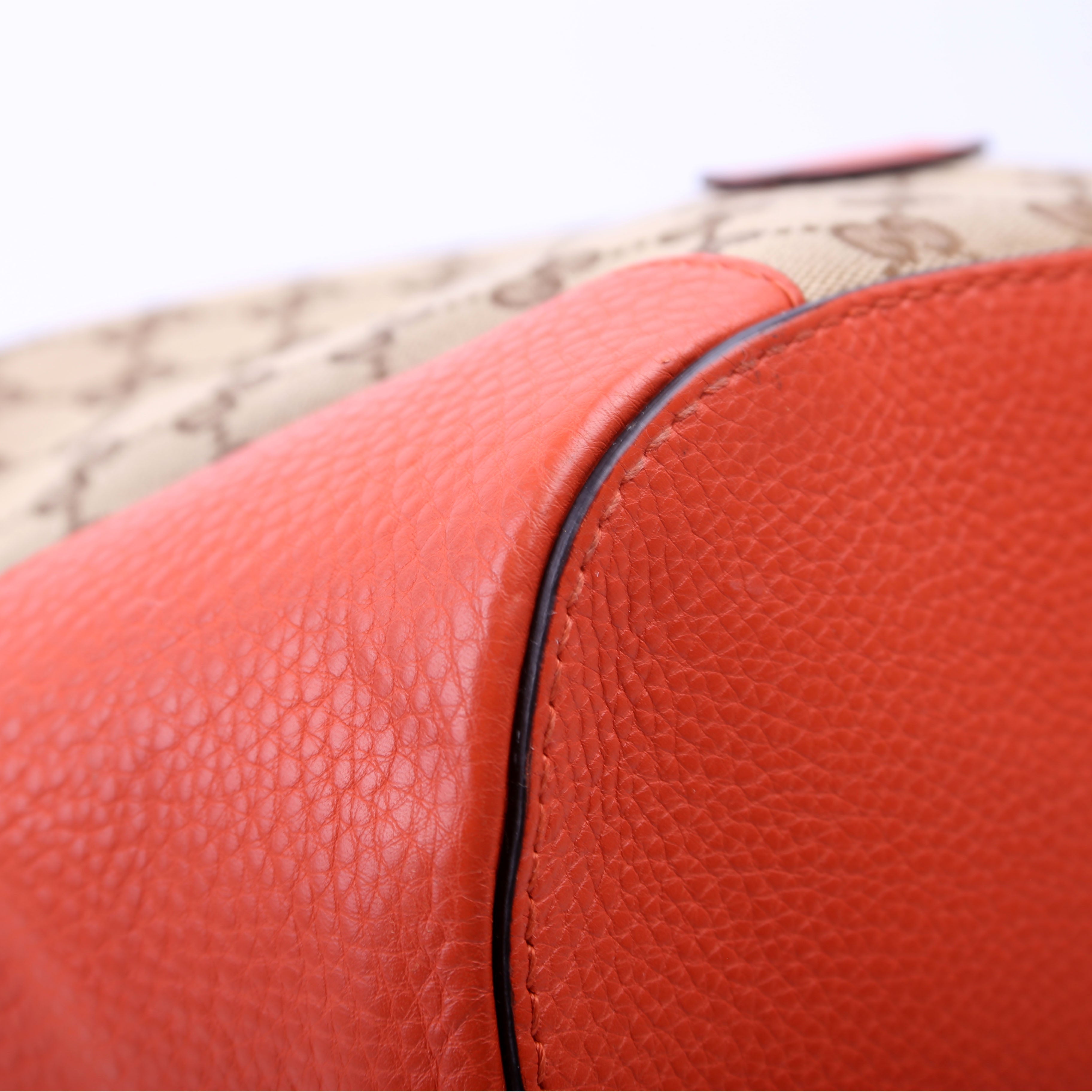 Gucci 388703 GG Canvas Drawstring Bucket Orange