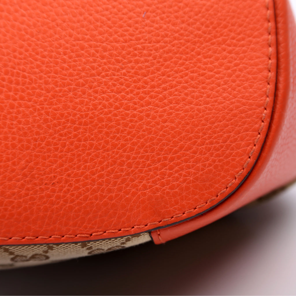 Gucci 388703 GG Canvas Drawstring Bucket Orange