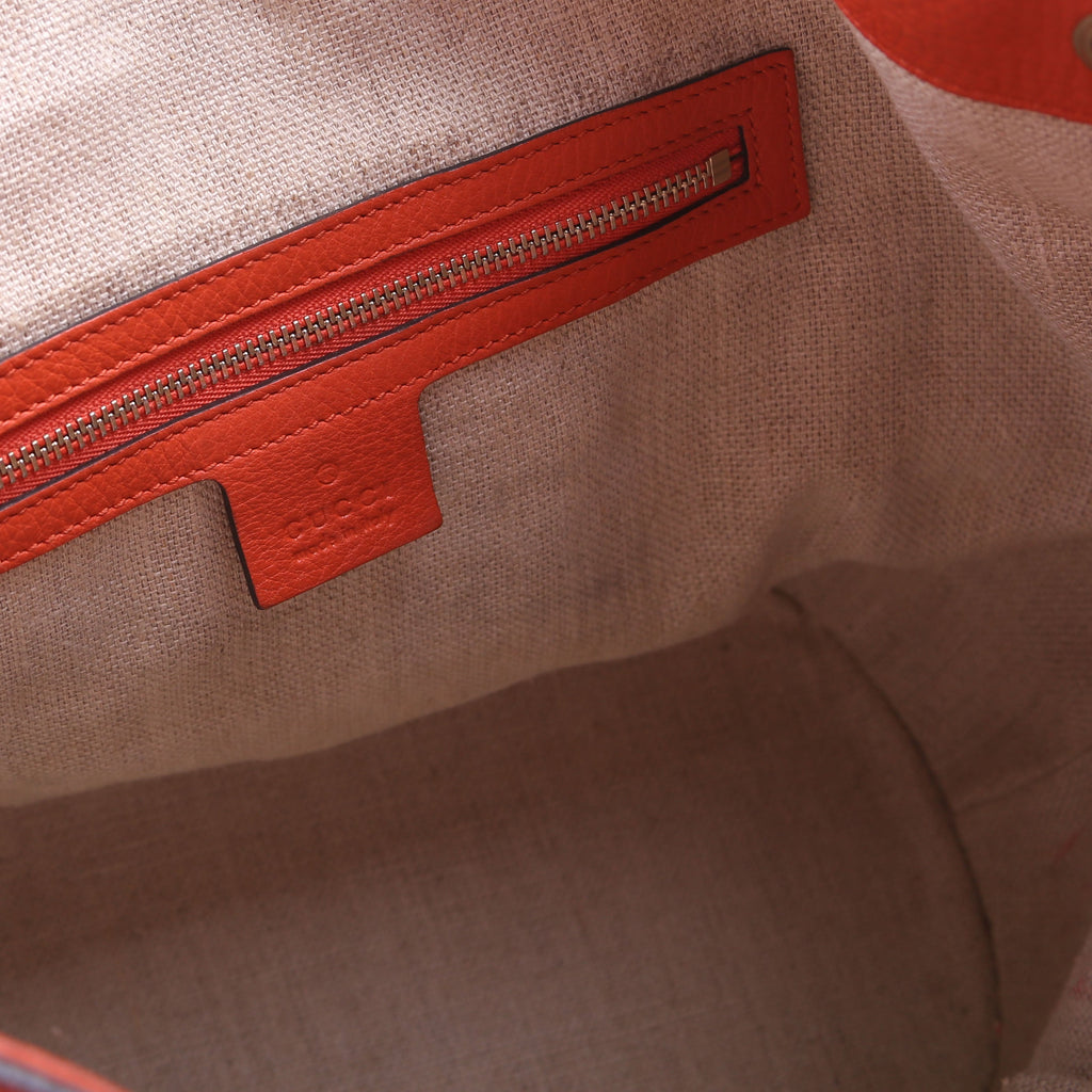 Gucci 388703 GG Canvas Drawstring Bucket Orange