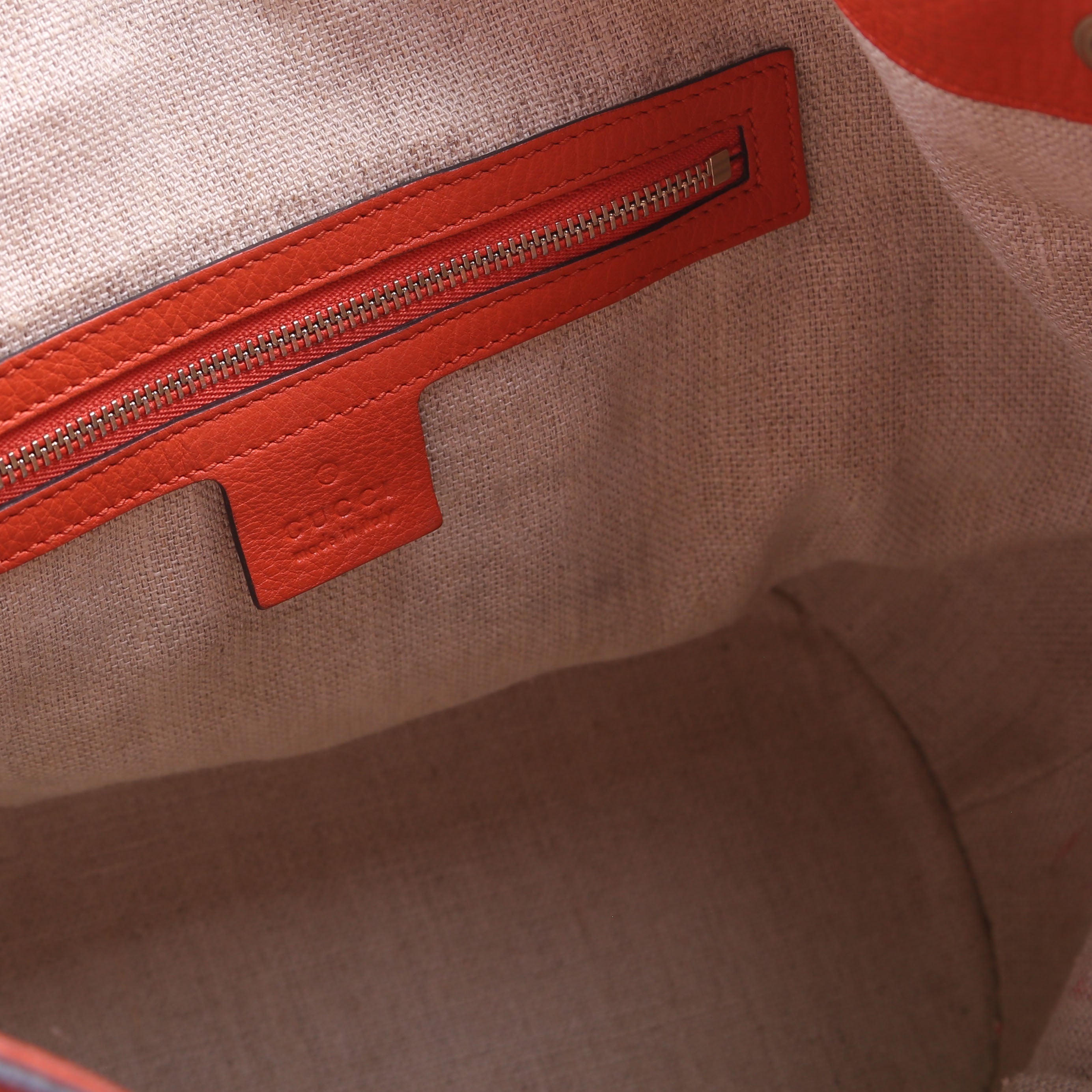 Gucci 388703 GG Canvas Drawstring Bucket Orange