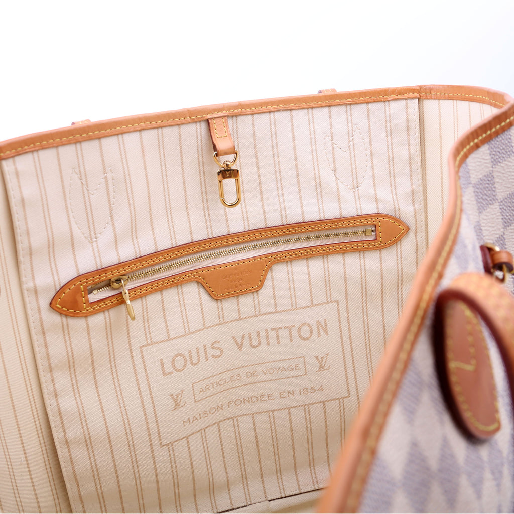 Neverfull with Wallet MM Damier Azur