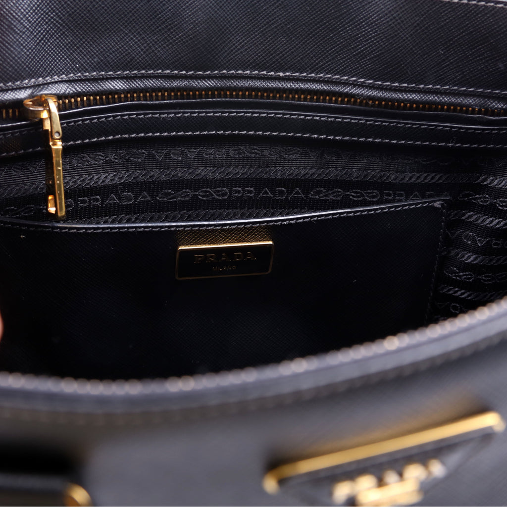 Saffiano Galleria Medium Black