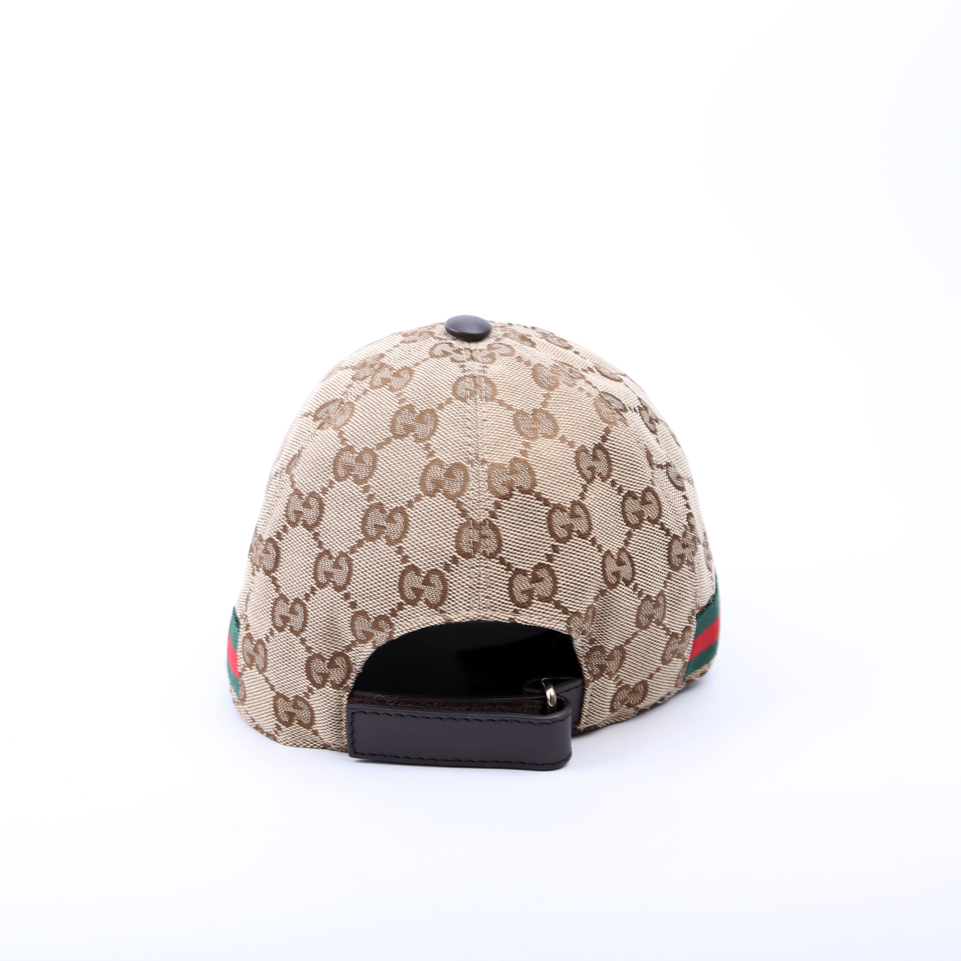 Gucci 200035 GG Canvas Web Hat Size Small