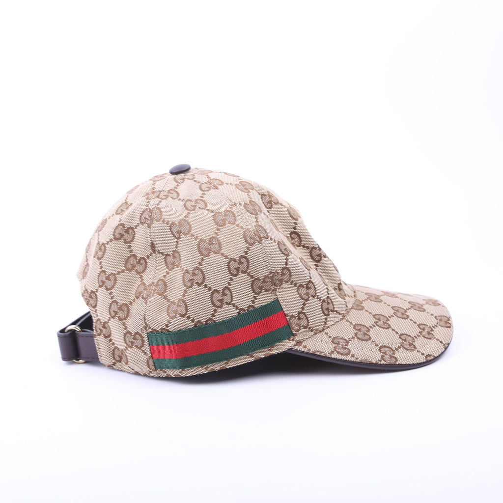 Gucci 200035 GG Canvas Web Hat Size Small