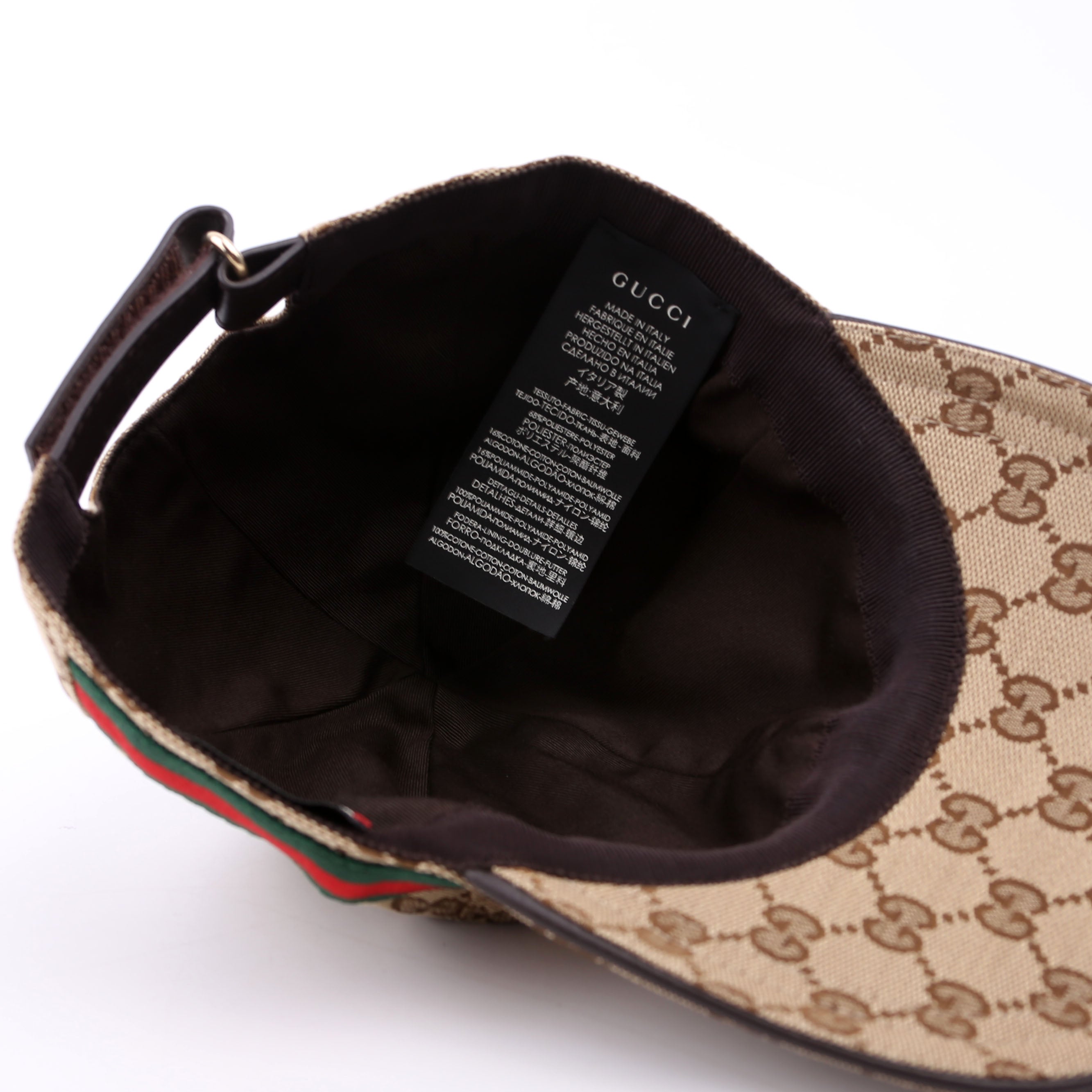 Gucci 200035 GG Canvas Web Hat Size Small