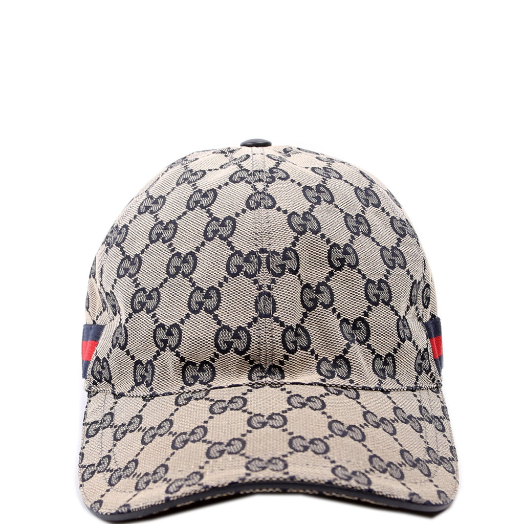 200035 GG Canvas Web Hat Size Extra Large Navy