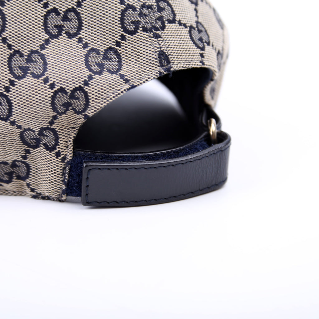 200035 GG Canvas Web Hat Size Extra Large Navy
