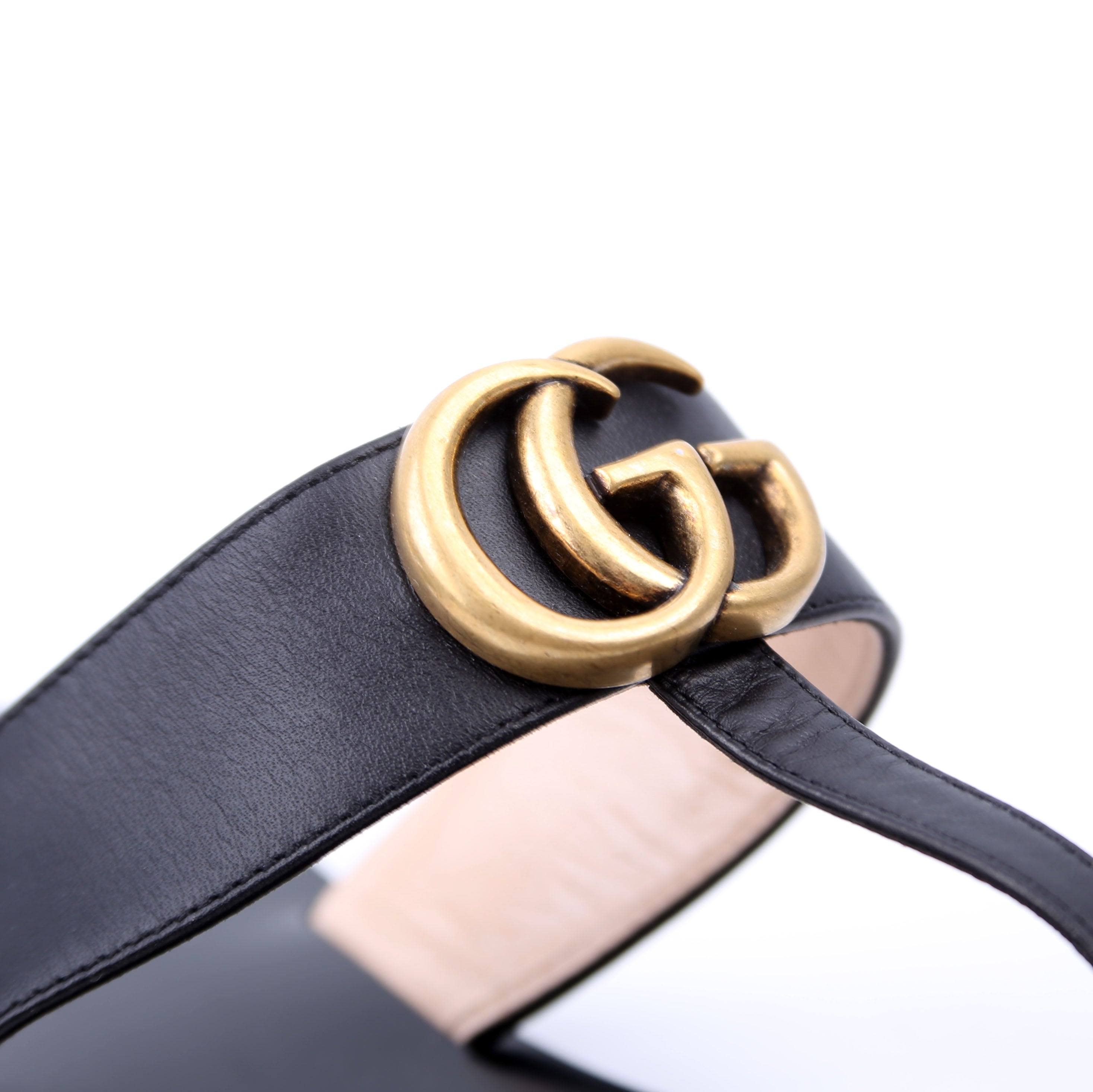 Marmont T-Strap Sandals Size 39 Black