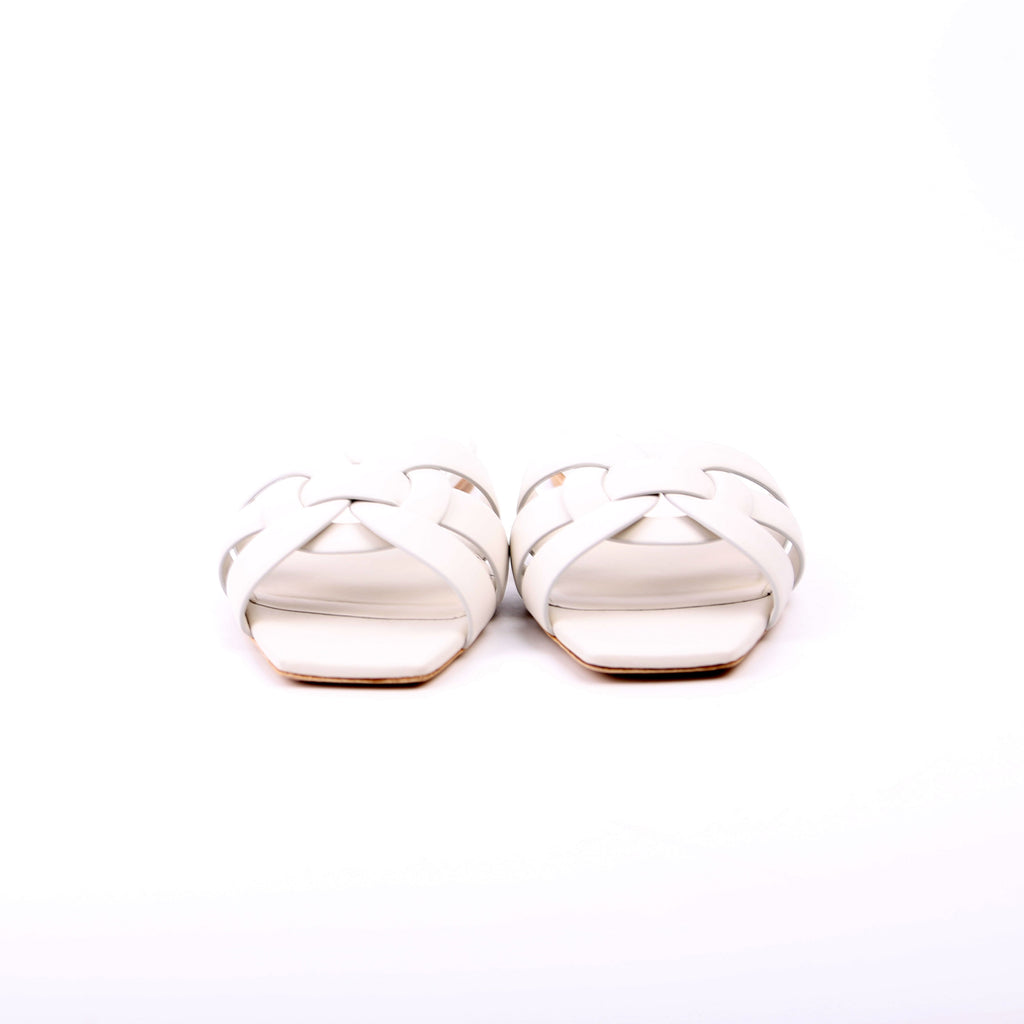 Tribute Flat Mules Size 38.5 White