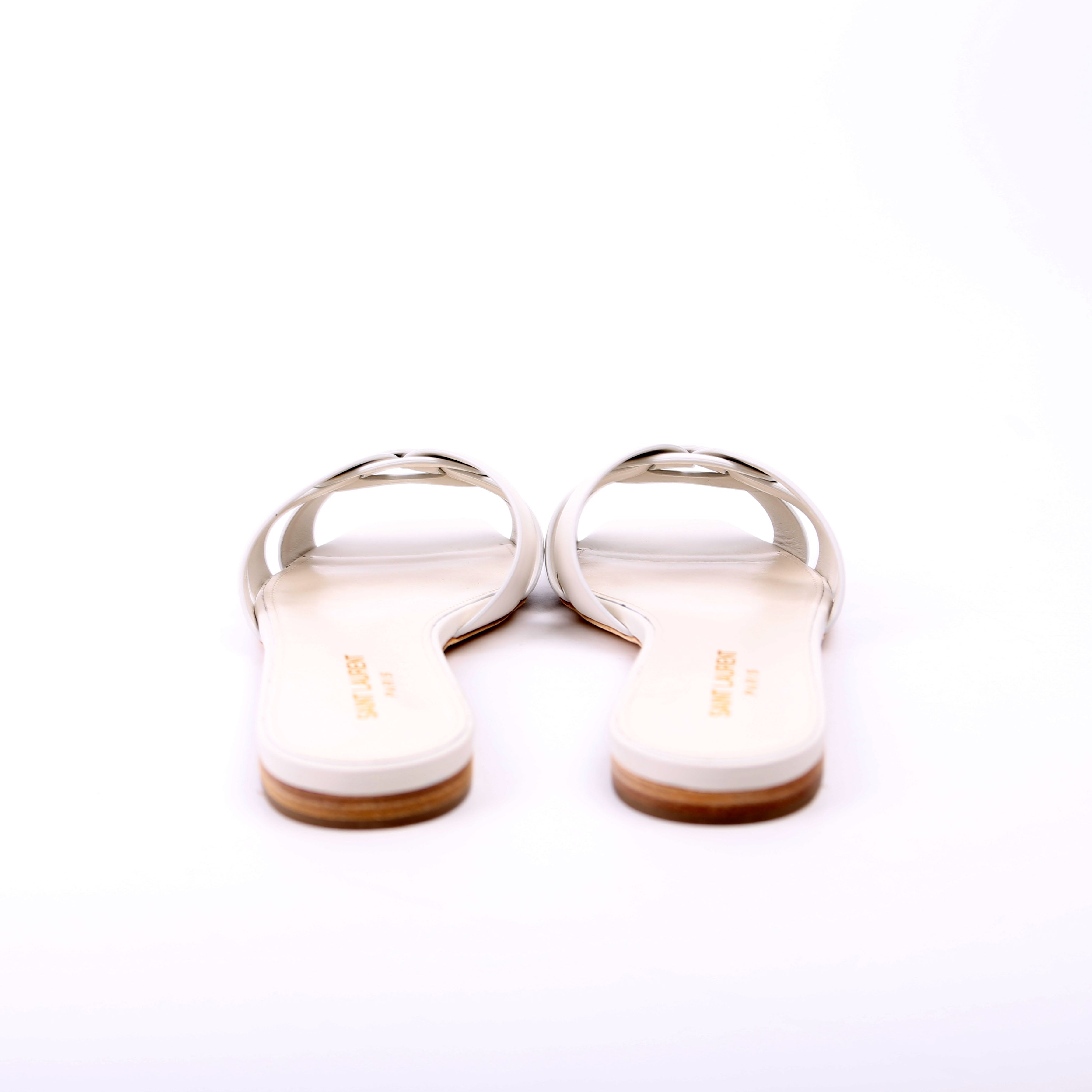 Tribute Flat Mules Size 38.5 White