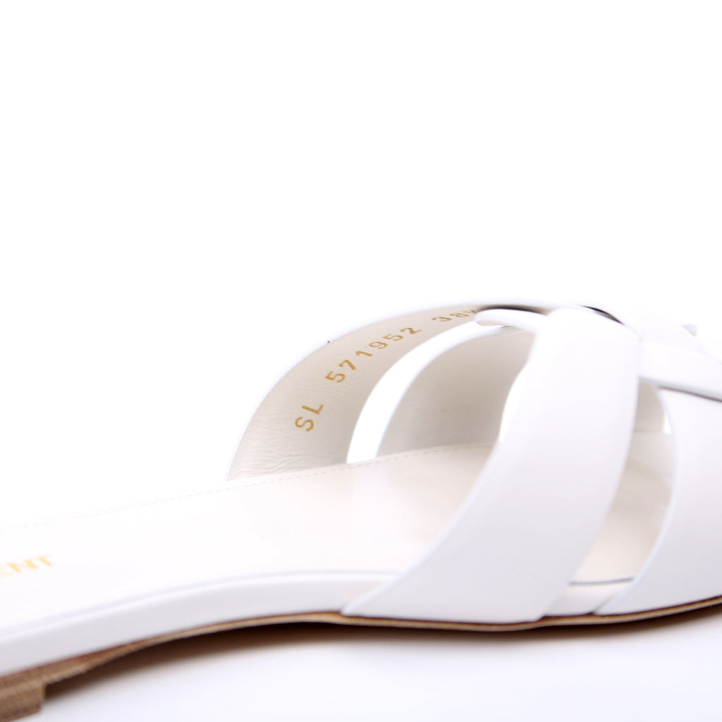 Tribute Flat Mules Size 38.5 White