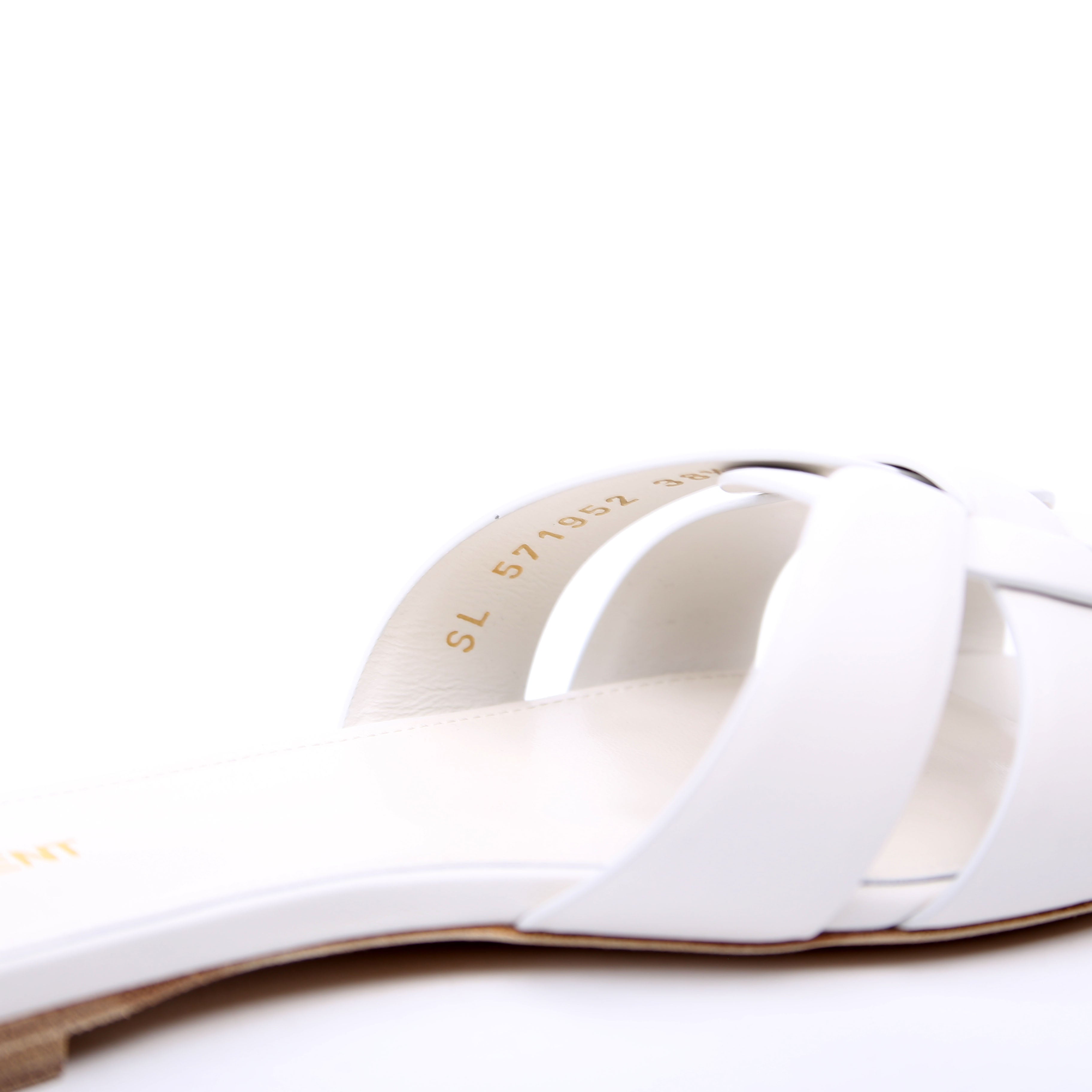 Tribute Flat Mules Size 38.5 White
