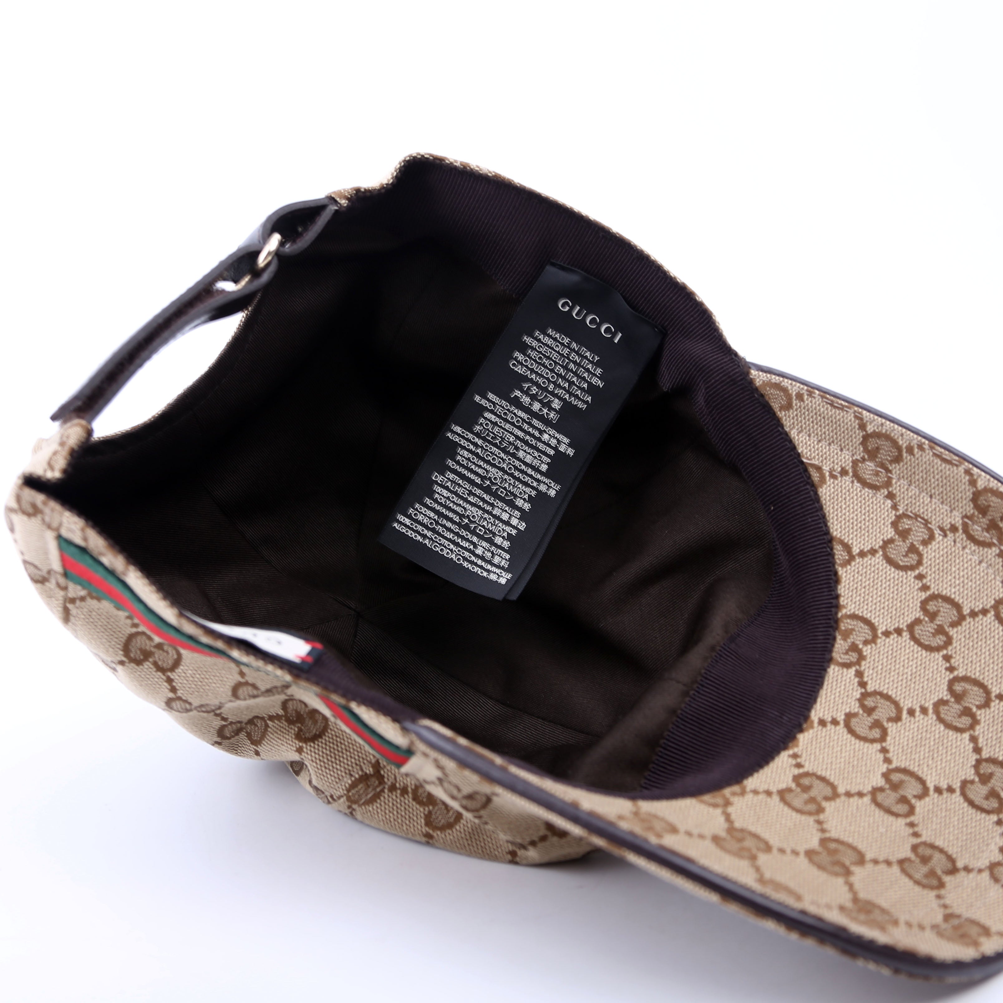 200035 GG Canvas Web Hat Size Large