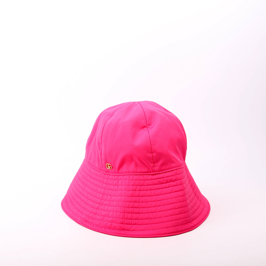 Gucci GG Marmont Nylon Bucket Hat Size Large Pink