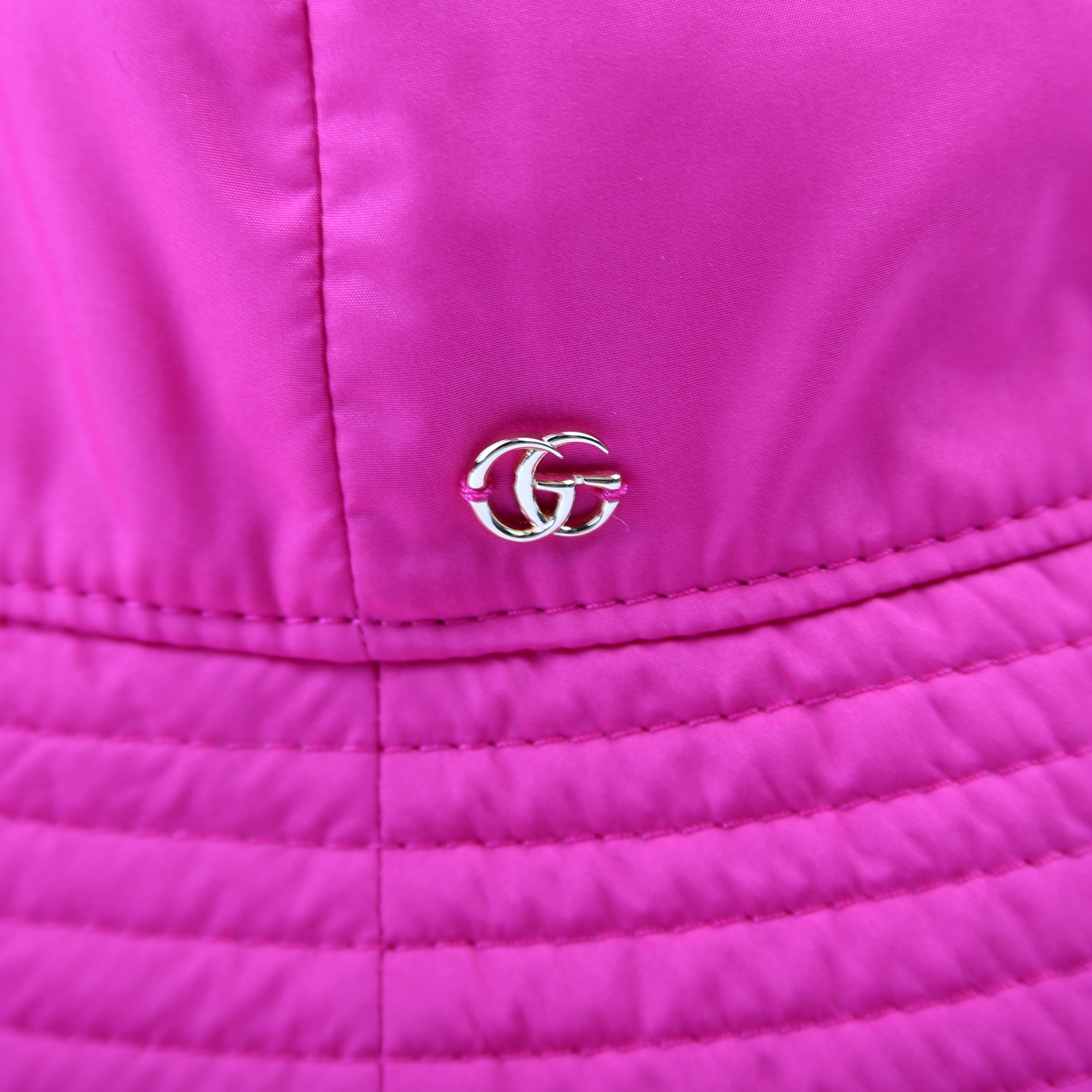 Gucci GG Marmont Nylon Bucket Hat Size Large Pink