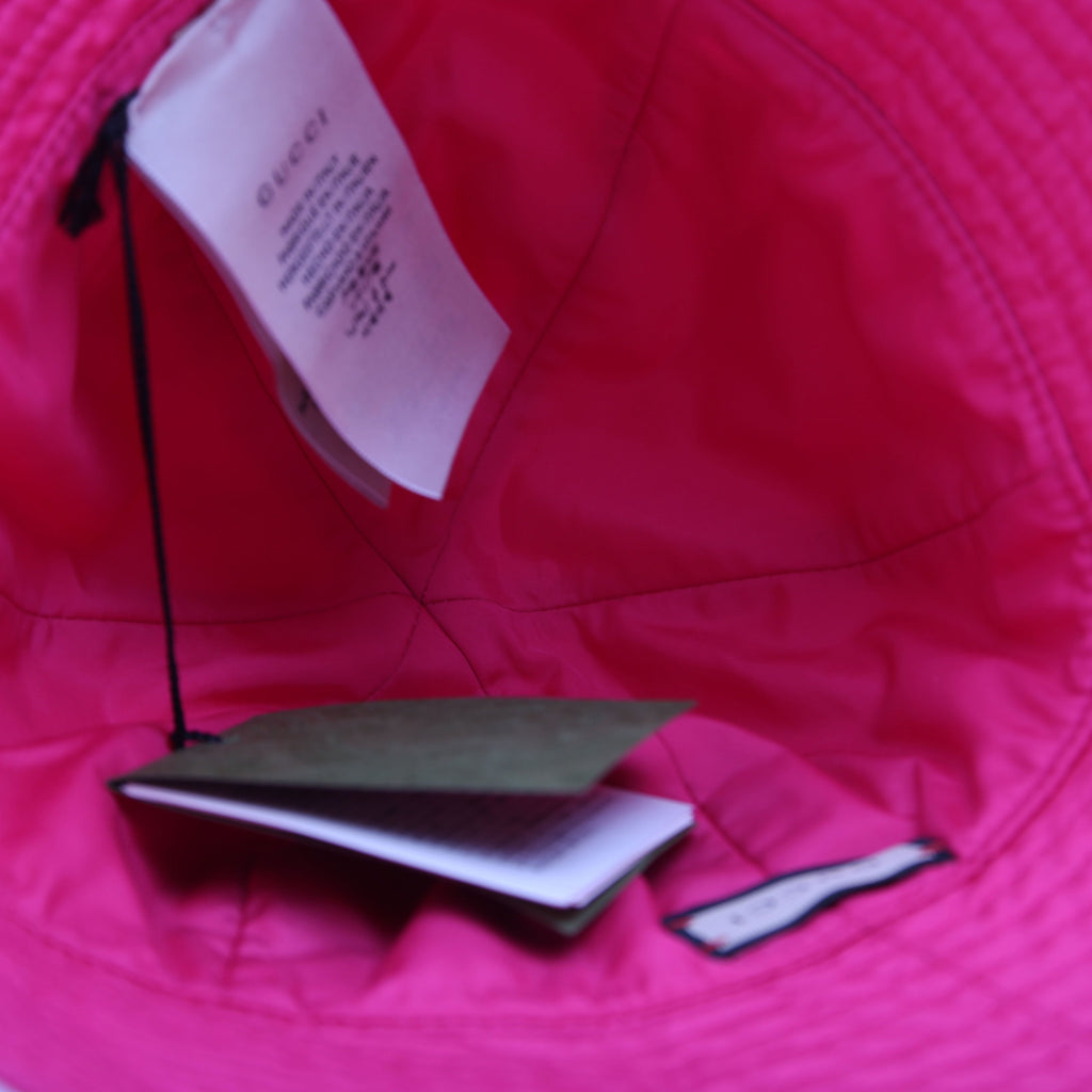 Gucci GG Marmont Nylon Bucket Hat Size Large Pink