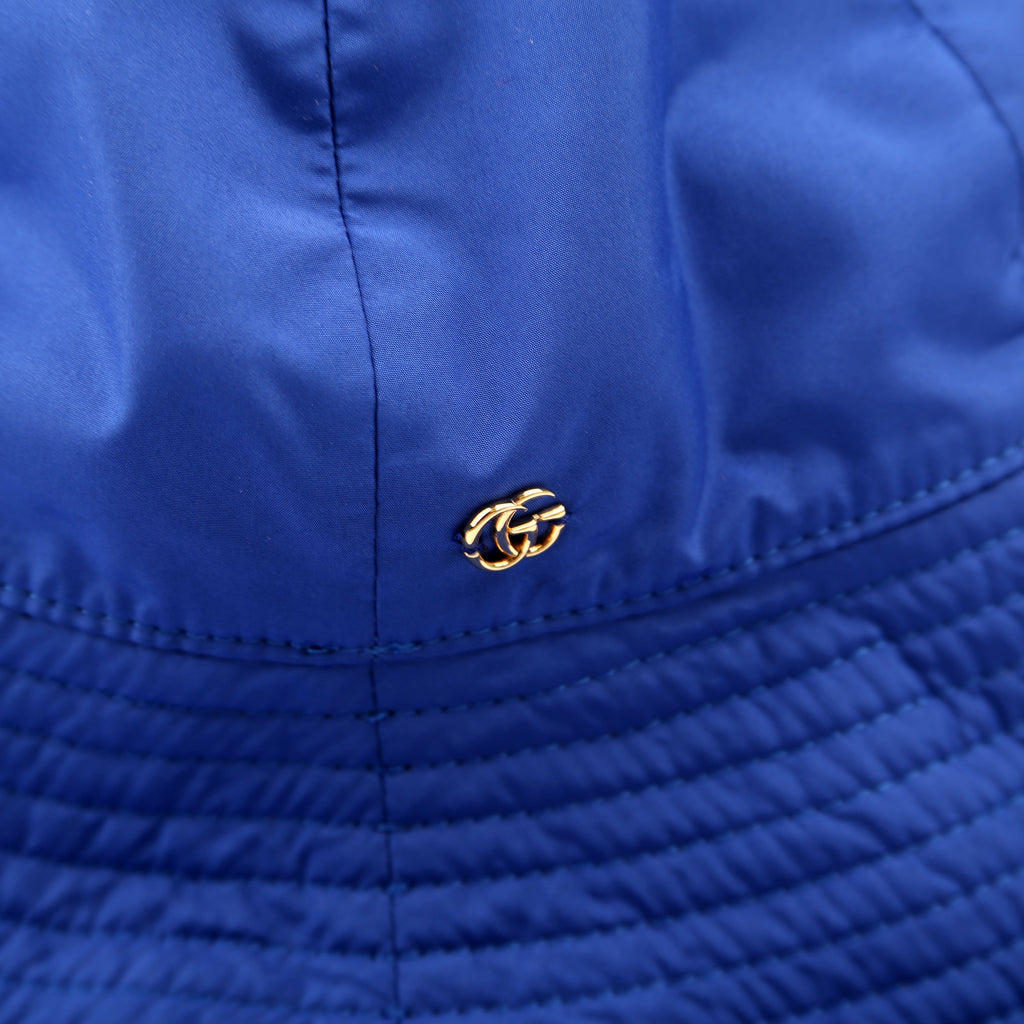 GG Marmont Nylon Bucket Hat Size Medium Blue