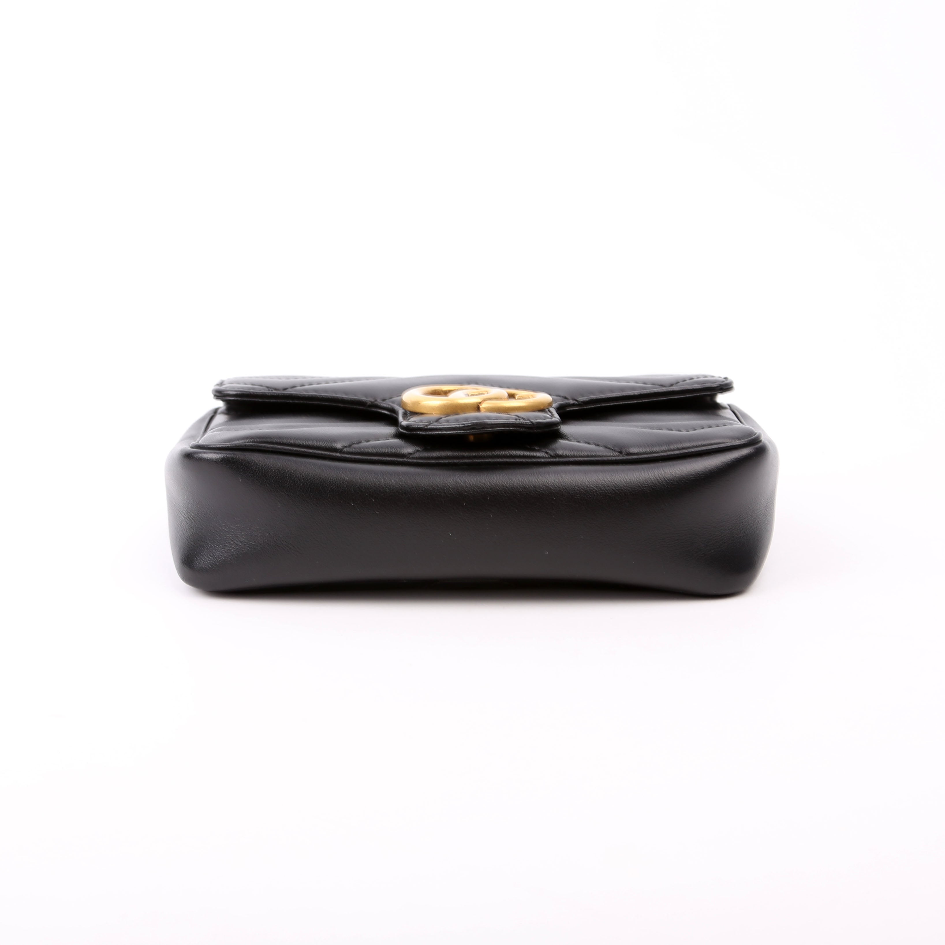 476433 Marmont Leather Super Mini Flap Black