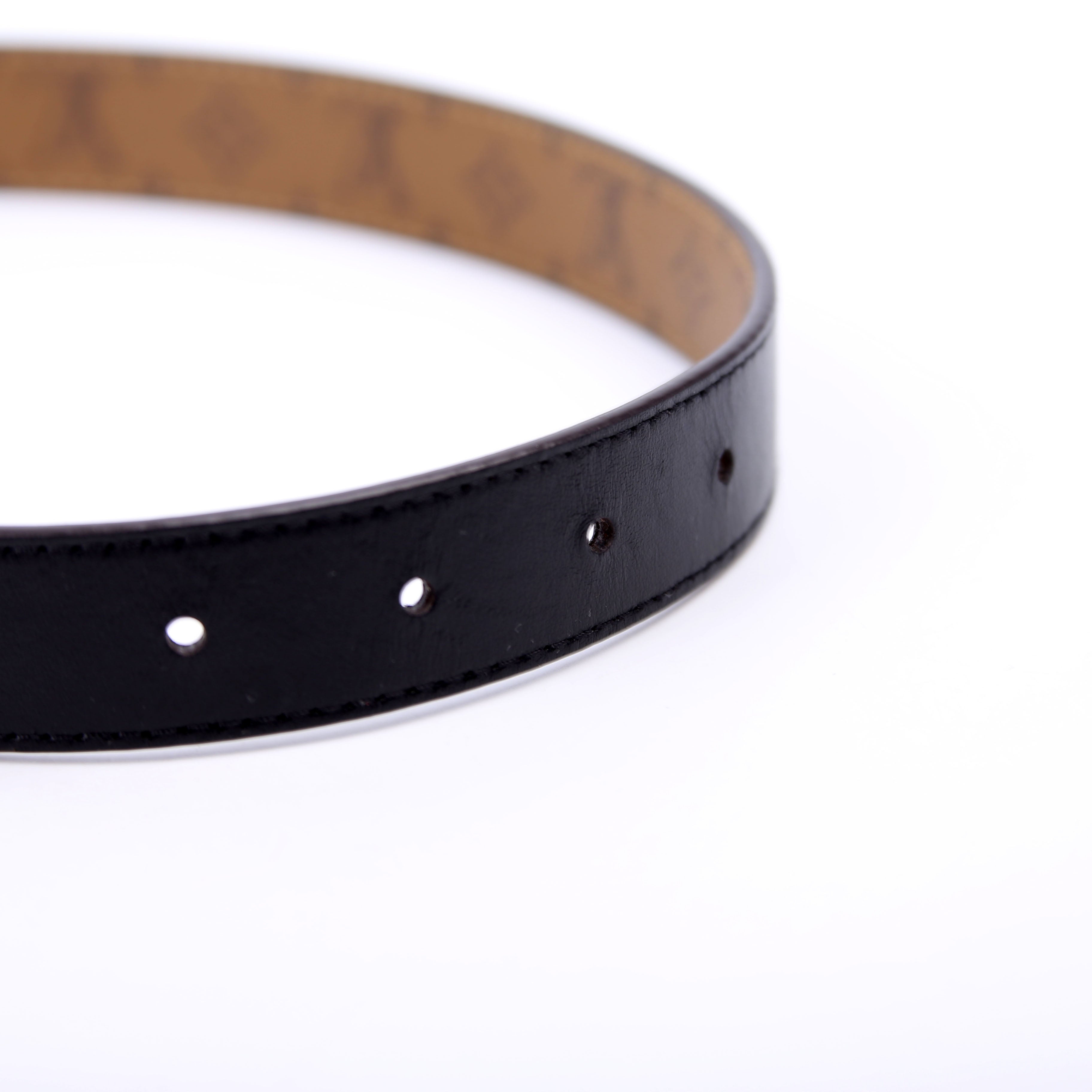Dauphine 25MM Reverse Monogram/Leather Belt Size 80/32